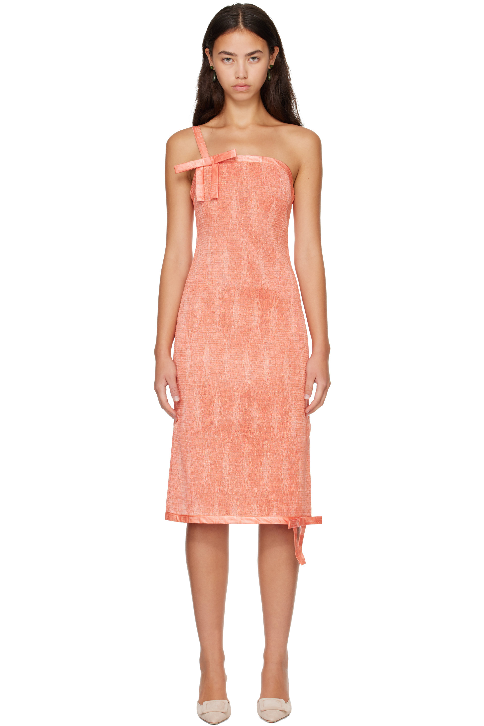 SUPER YAYA - Orange Gift Midi Dress