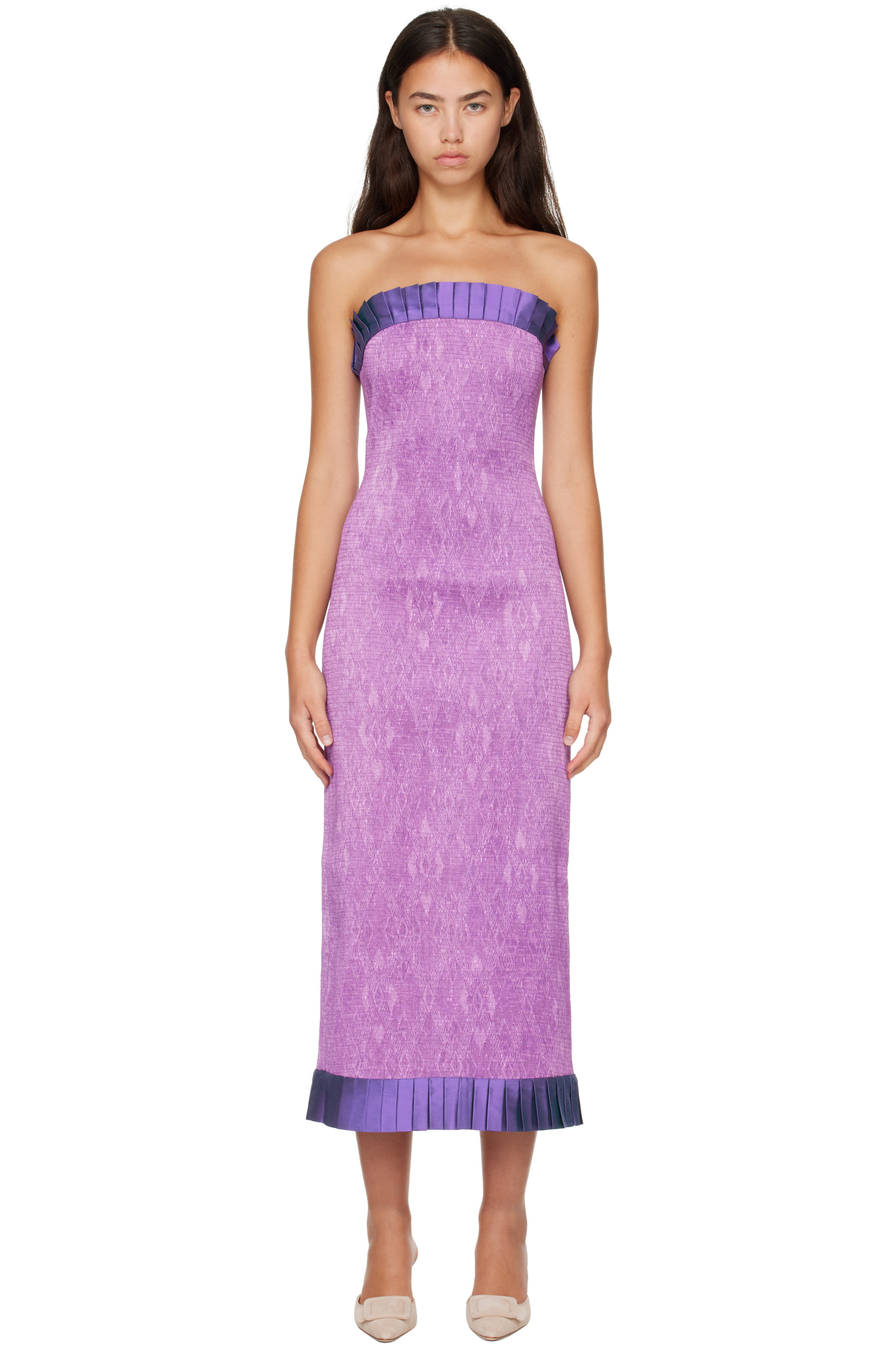 SUPER YAYA - Purple Assuan Midi Dress