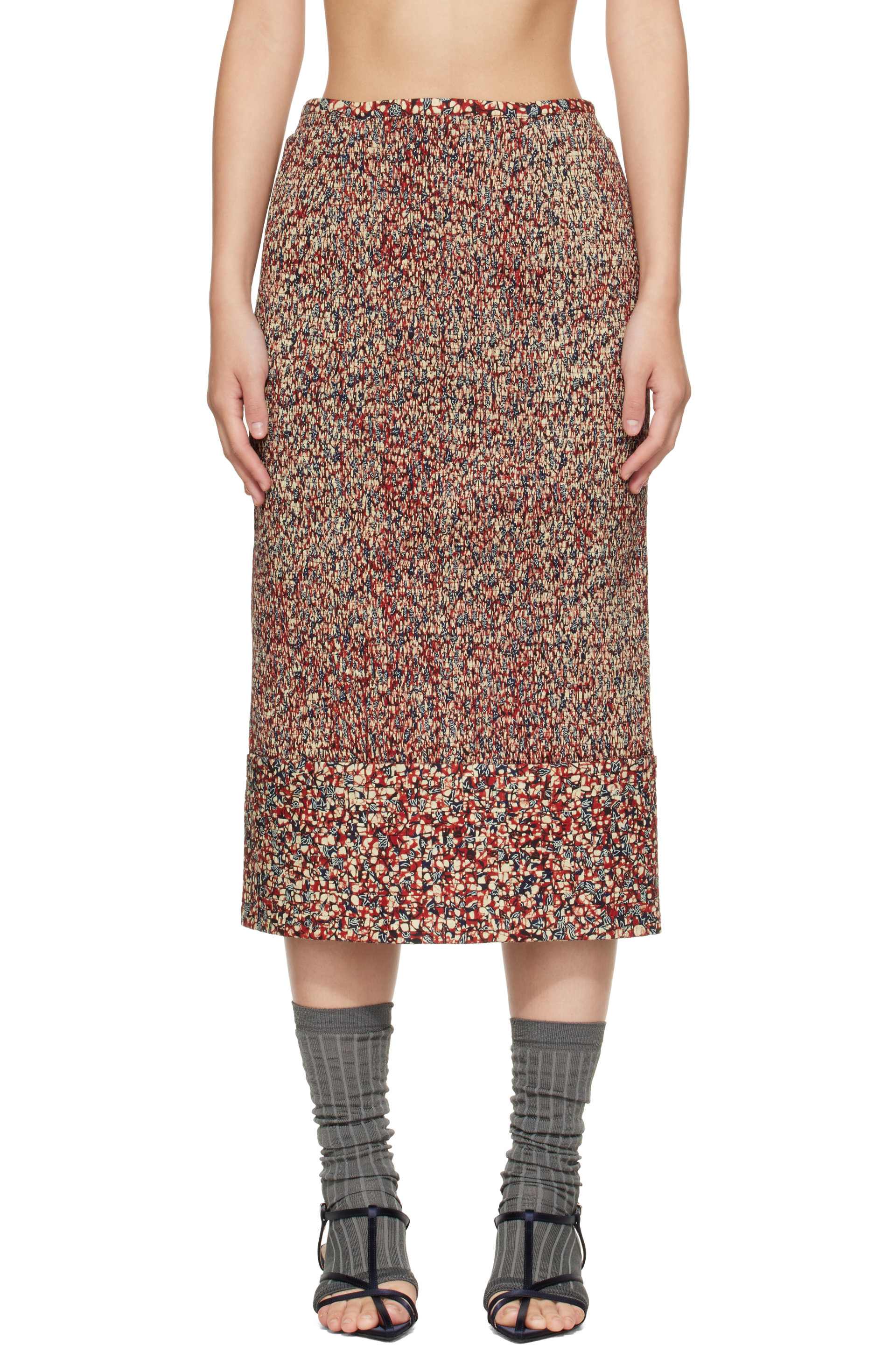 SUPER YAYA - Red Marie Saam Midi Skirt