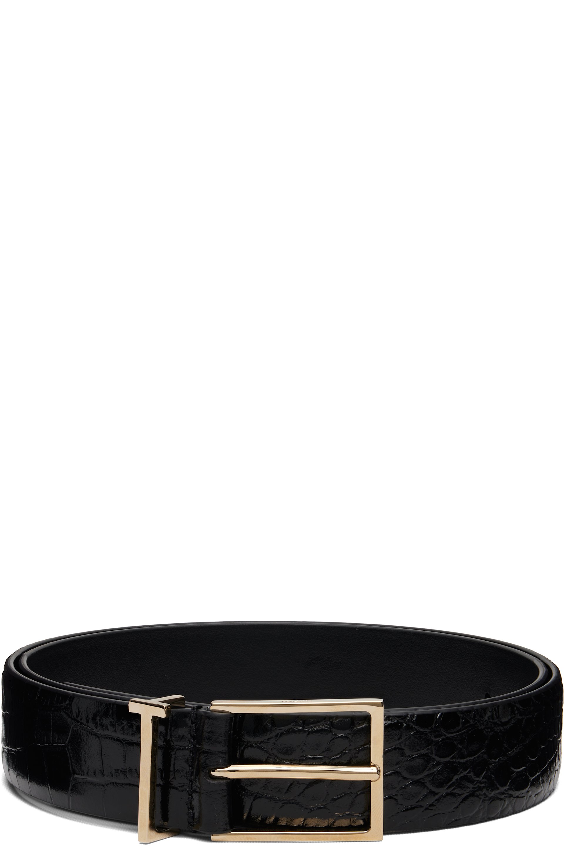 TOM FORD - Black Soft Printed Croc Belt