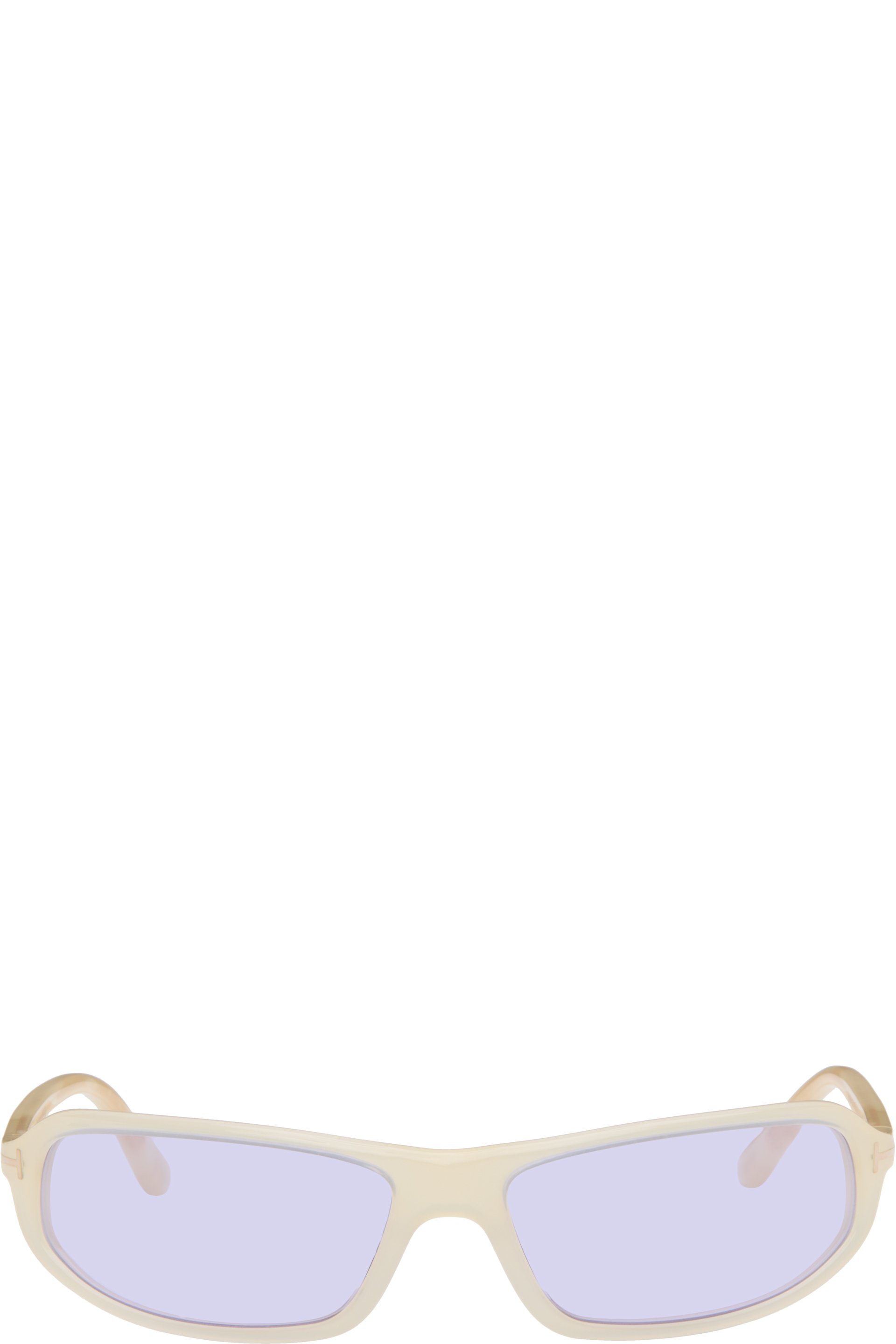 TOM FORD - Off-White Addison Sunglasses