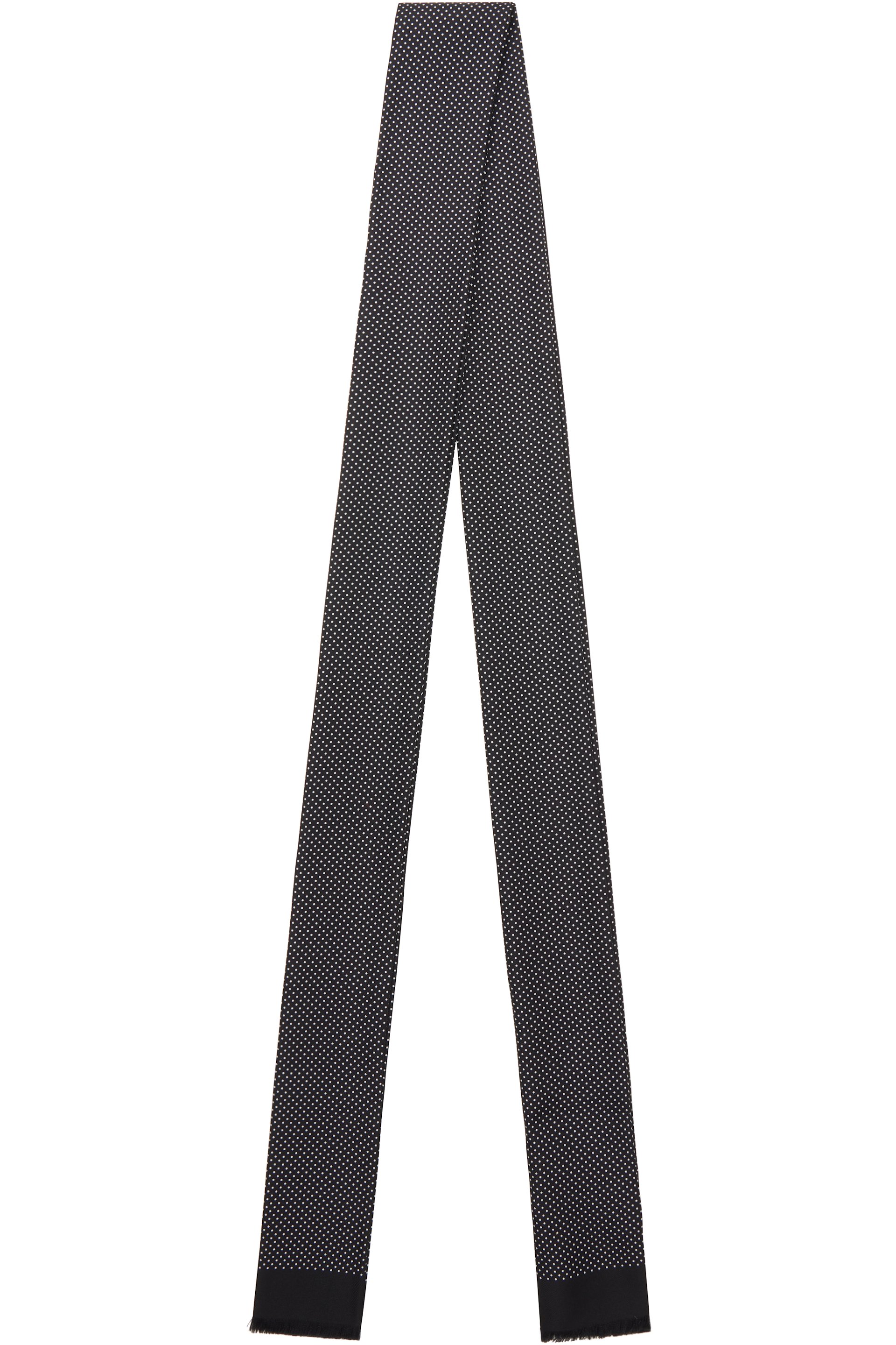 TOM FORD - Black Micro Polka Dot Silk Twill Folded Scarf