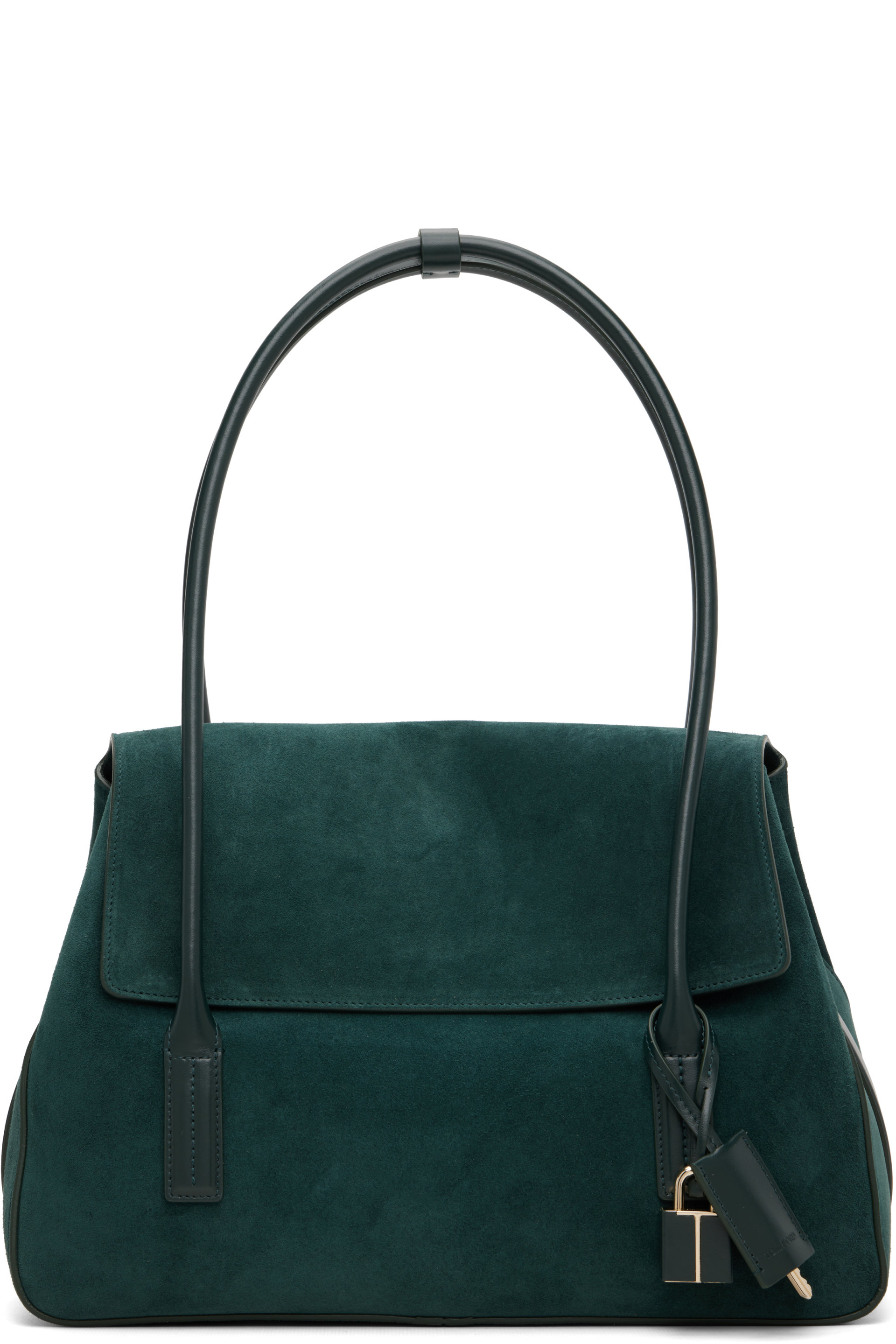 TOM FORD - Green Suede Leather Eclipse Medium Tote