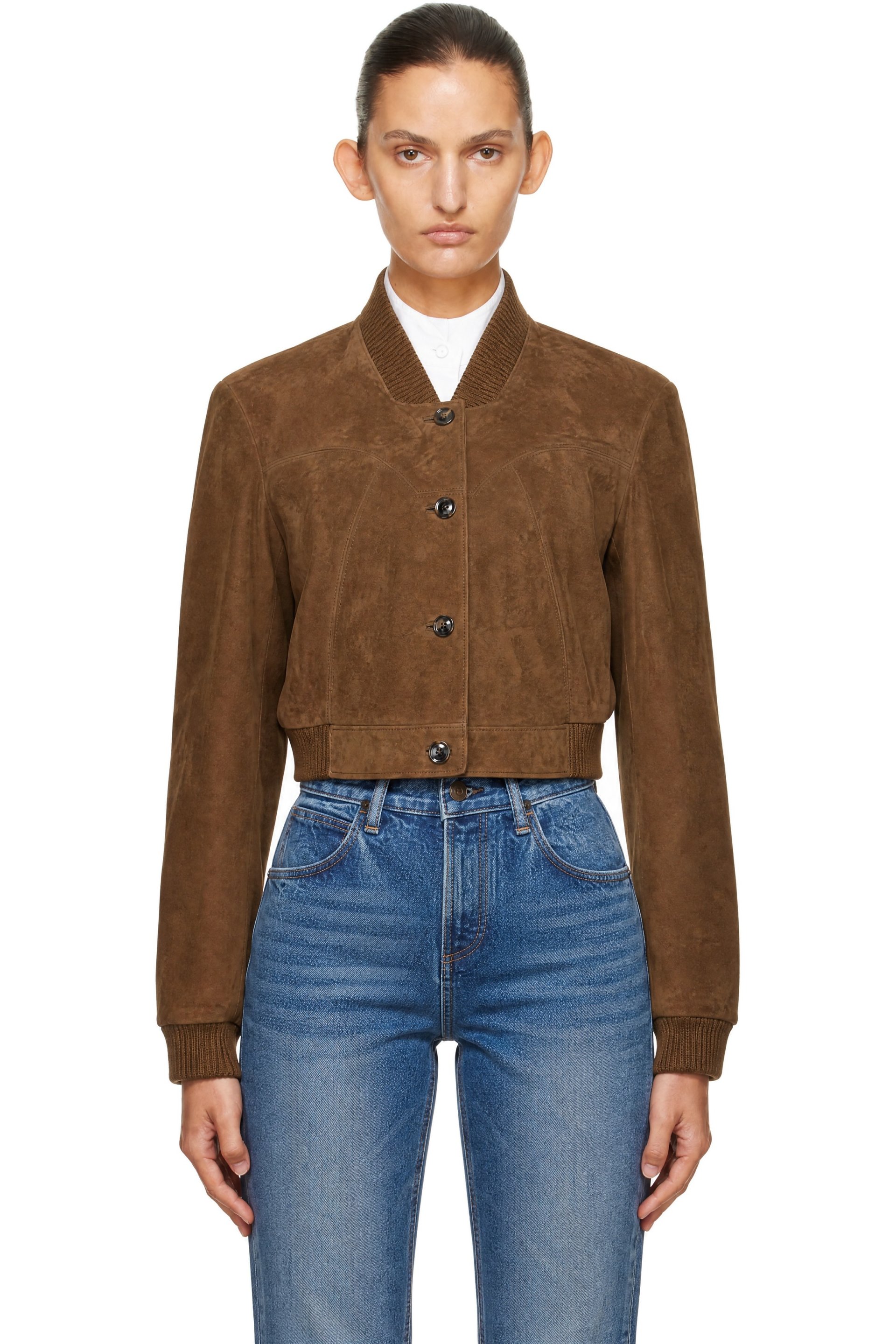 TOM FORD - Brown Velvet Suede Relaxed Jacket