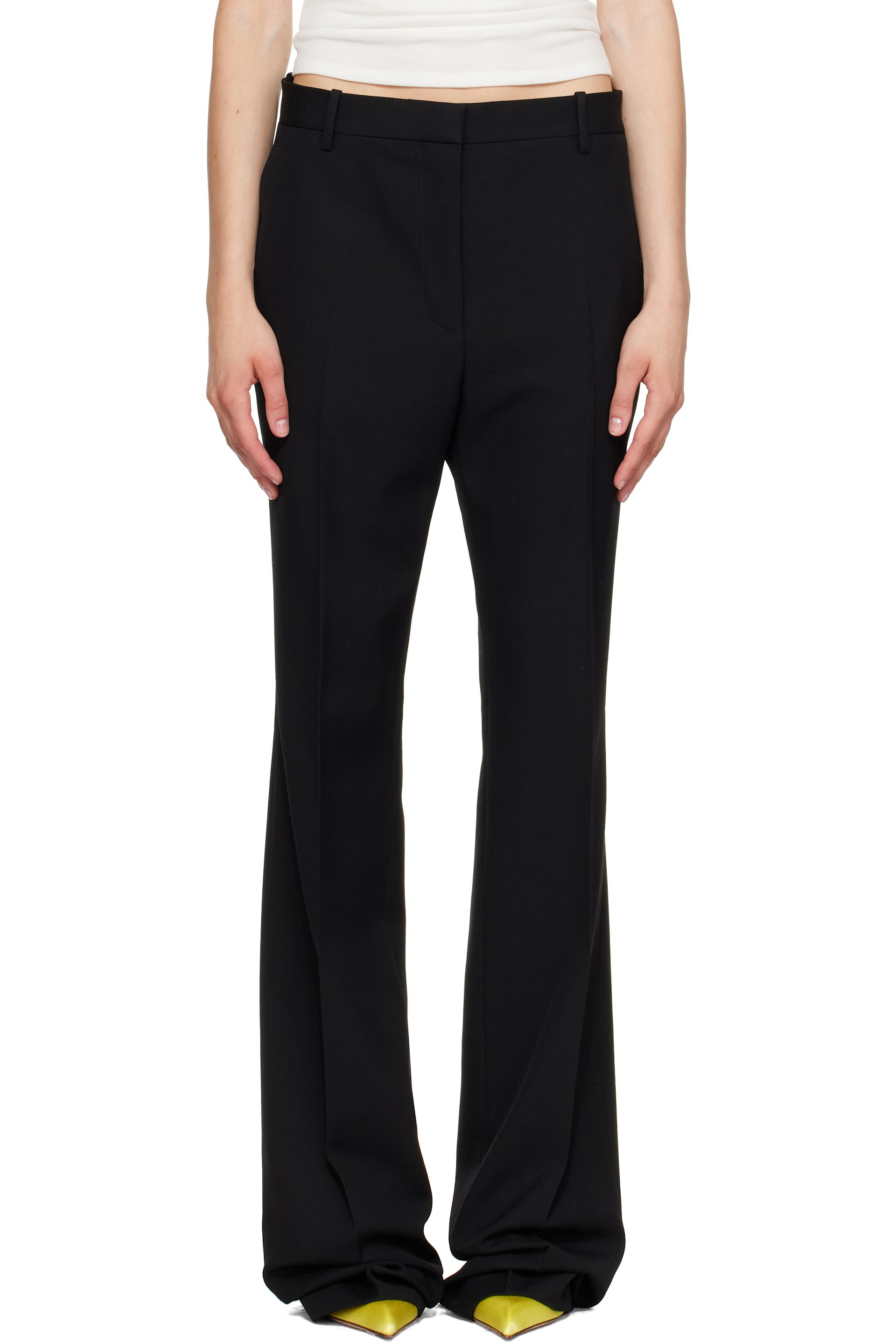 TOM FORD - Black Sharp Tailored Straight Boyfriend Trousers