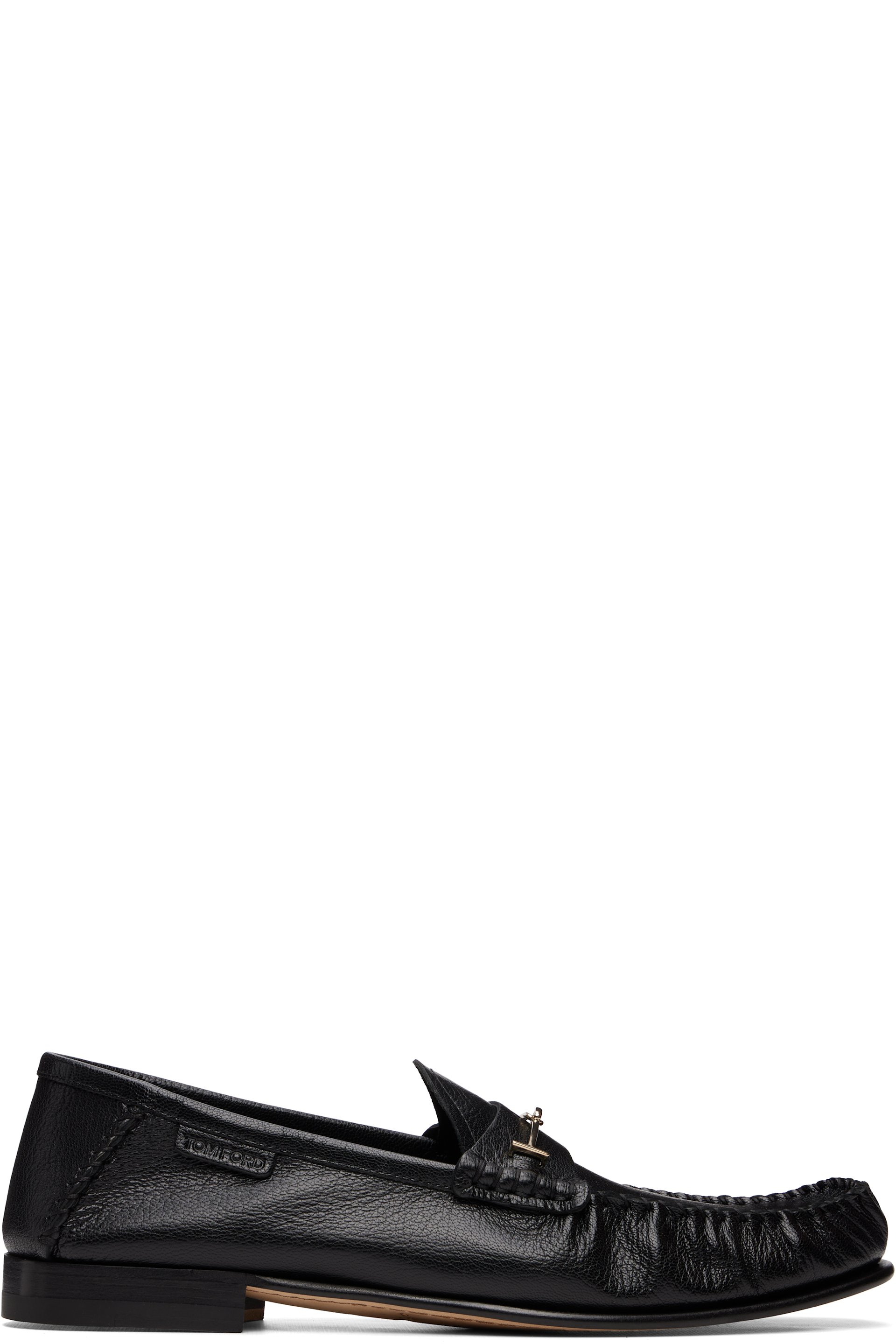 TOM FORD - Black Shiny Leather Ripley Loafers