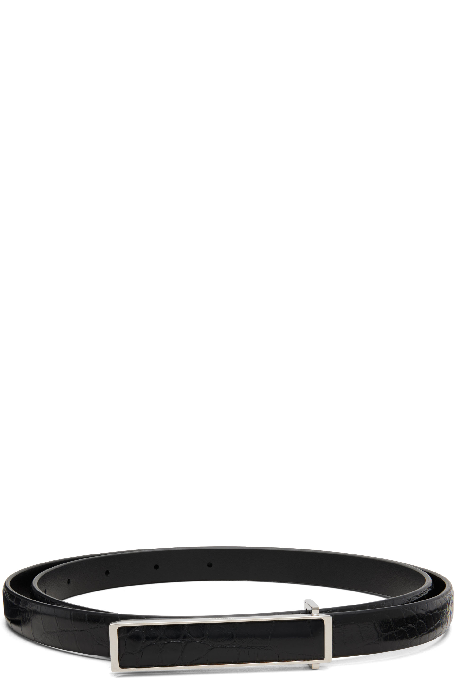TOM FORD - Black Soft Printed Croc Leather Insert Belt