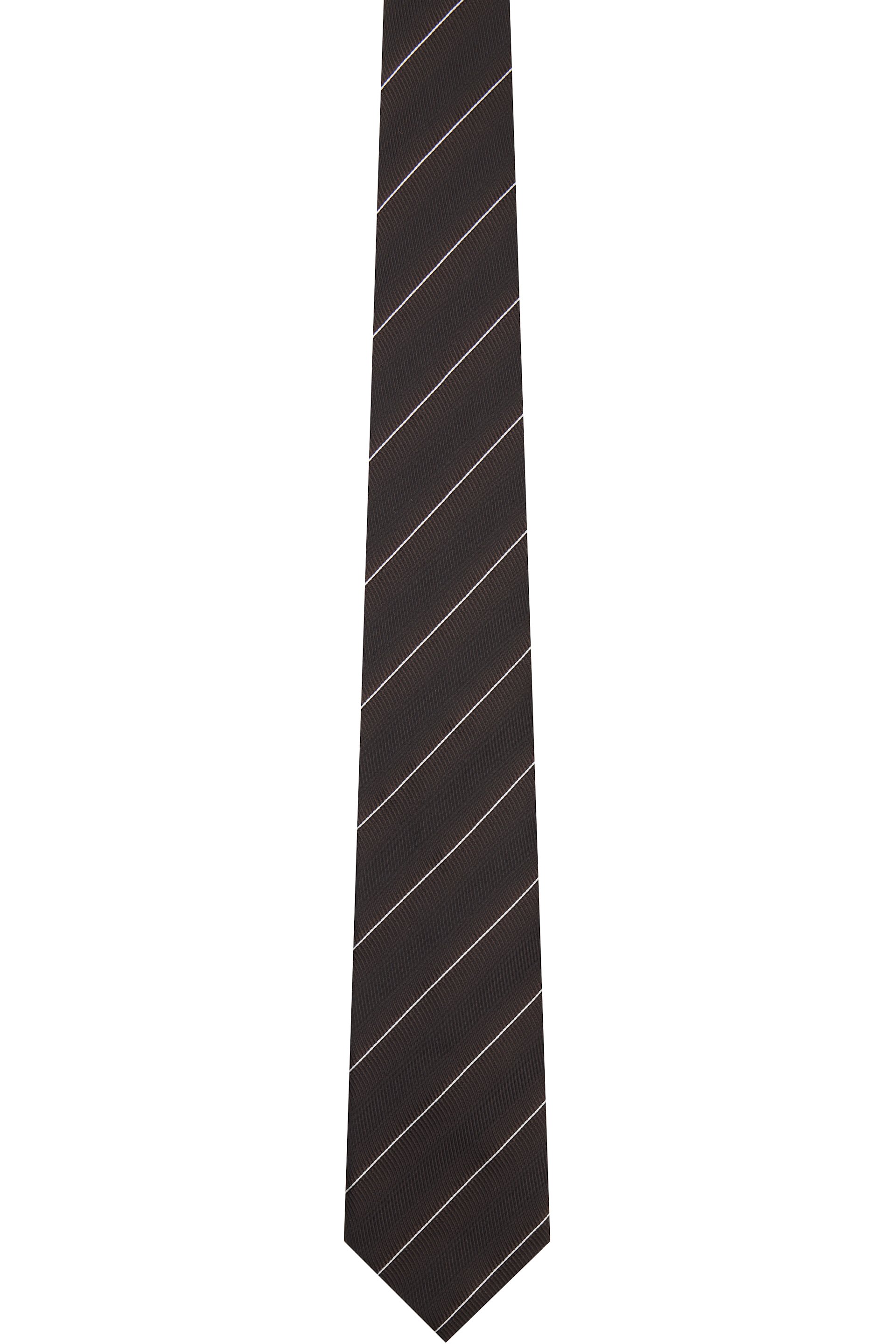 TOM FORD - Brown Stripe Tonal Weave Tie