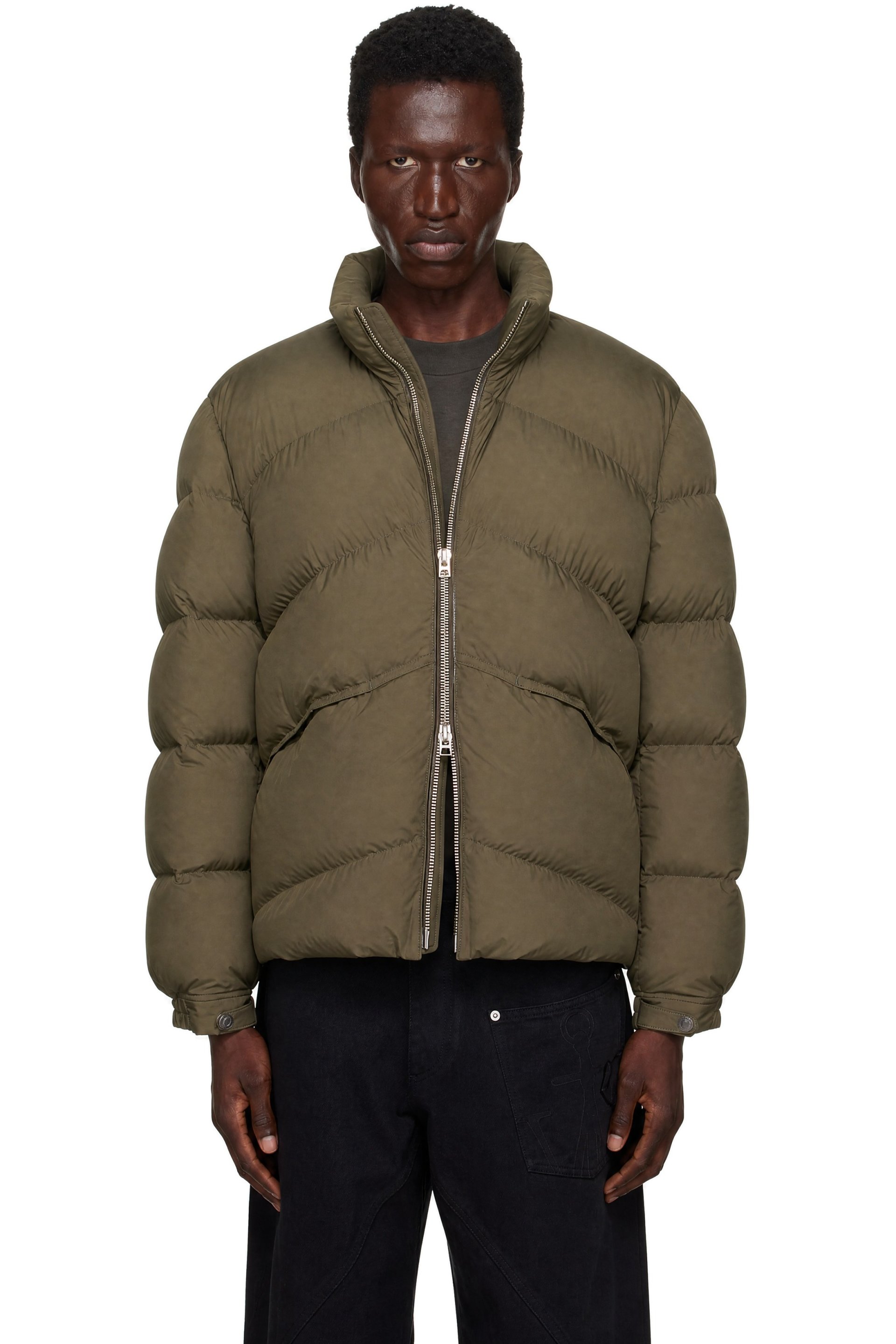 TOM FORD - Khaki Ultralight Microfiber Puffer Down Jacket