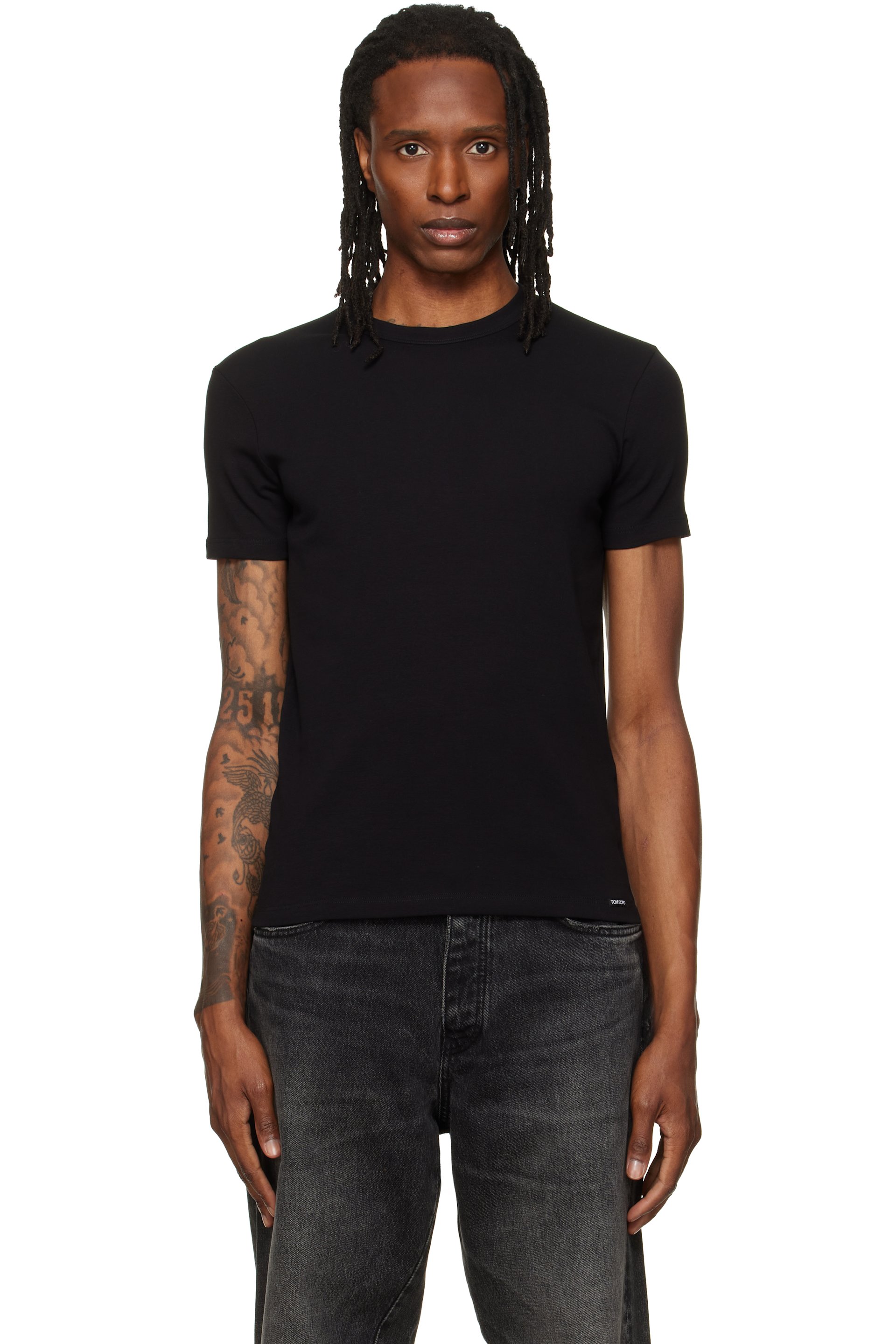 TOM FORD - Black Cotton T-shirt