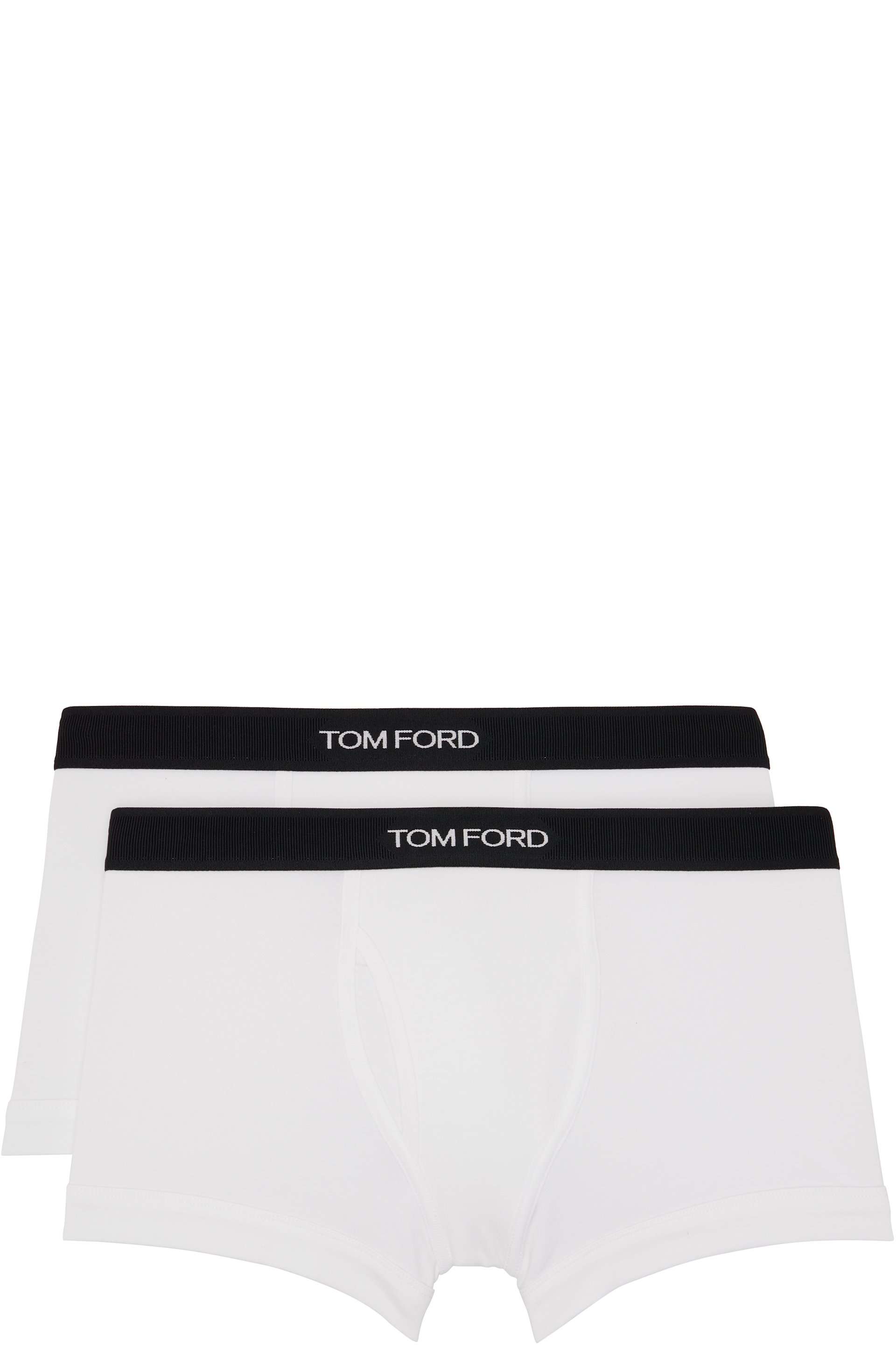 TOM FORD - Two-Pack White Cotton Boxer Briefs