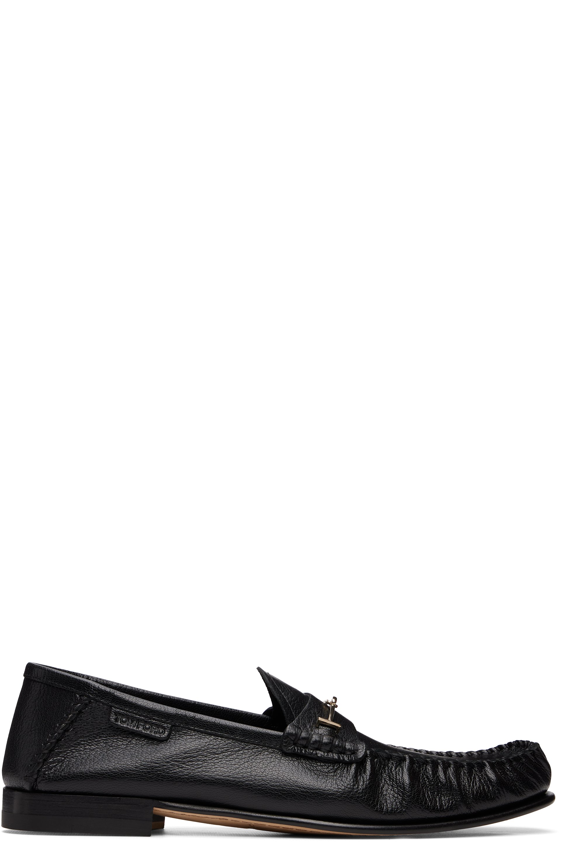 TOM FORD - Black Shiny Leather Ripley Loafers