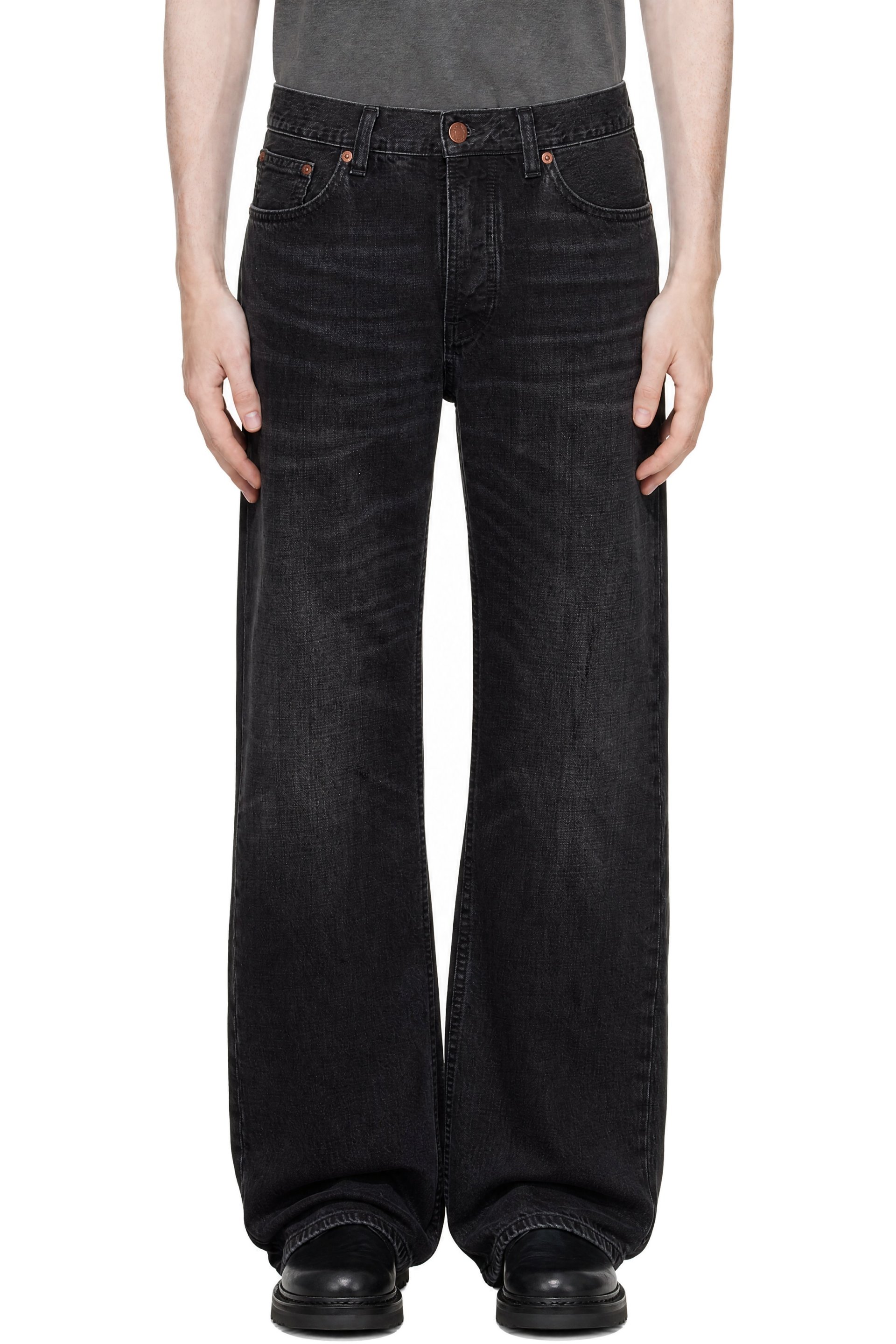 Nudie Jeans - Black Flare Glenn Jeans