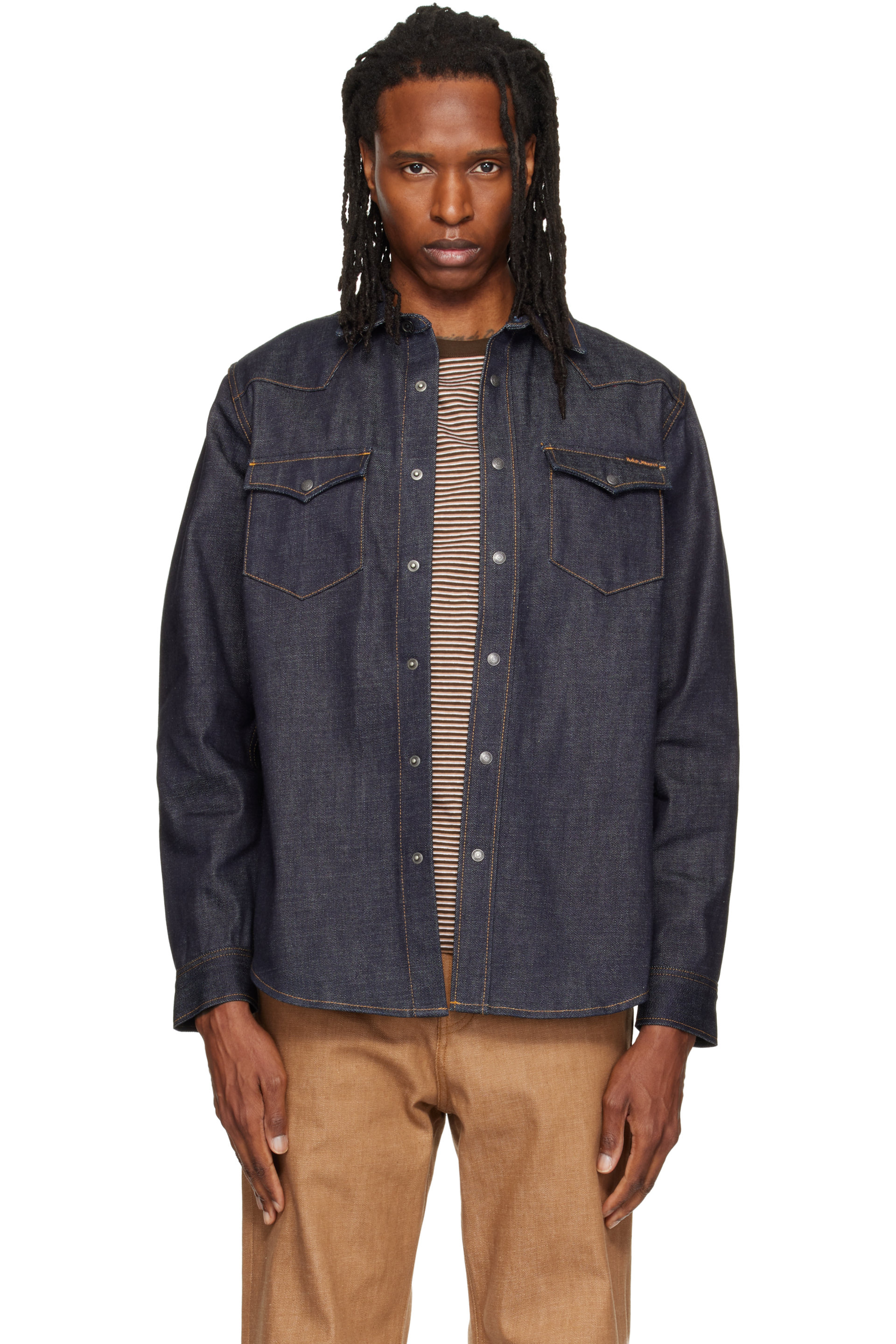 Nudie Jeans - Navy George Ace Selvage Denim Shirt