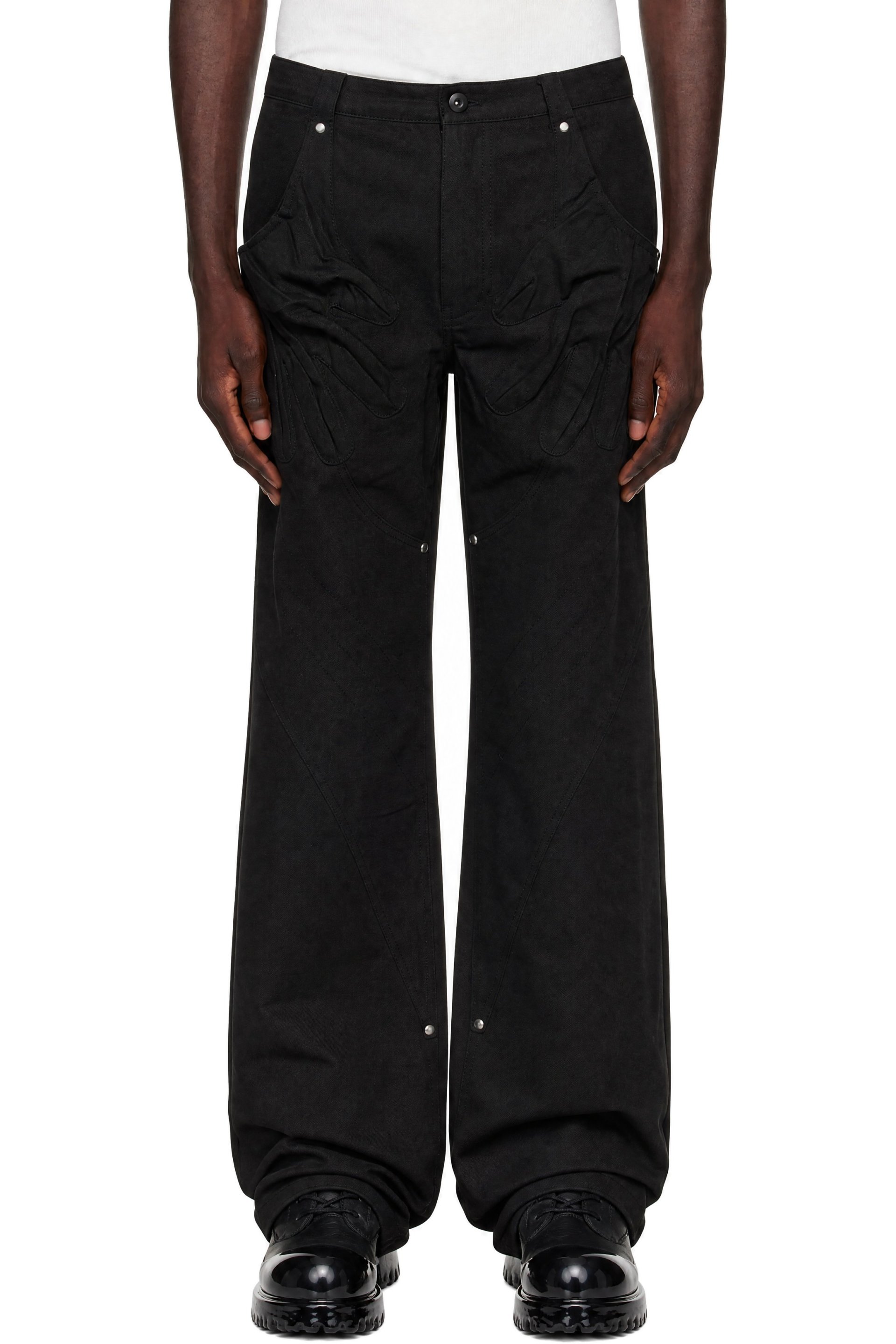 FFFPOSTALSERVICE - Black Glove Carpenter Trousers