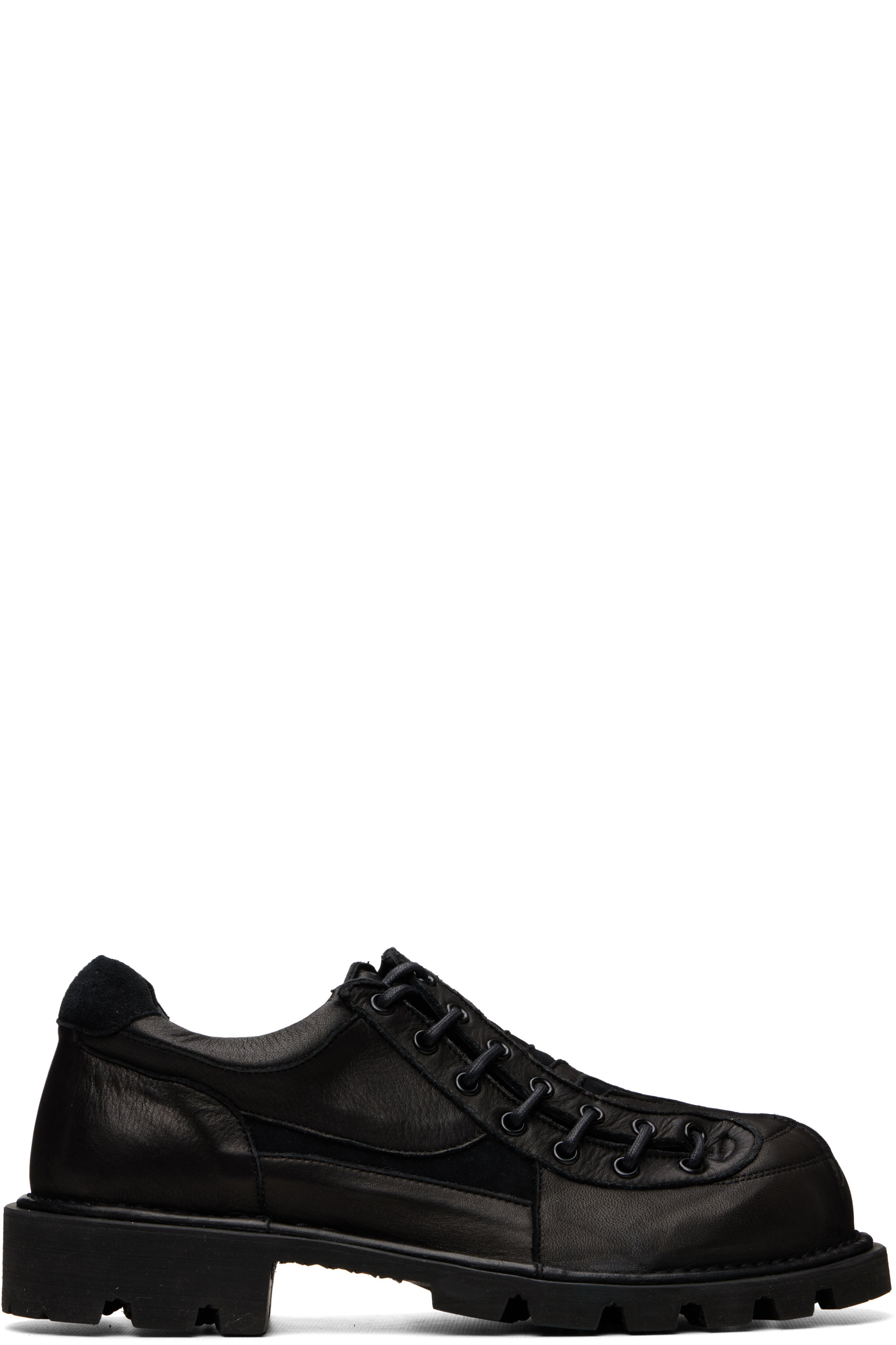 FFFPOSTALSERVICE - Black Banner Lace Up Derbys