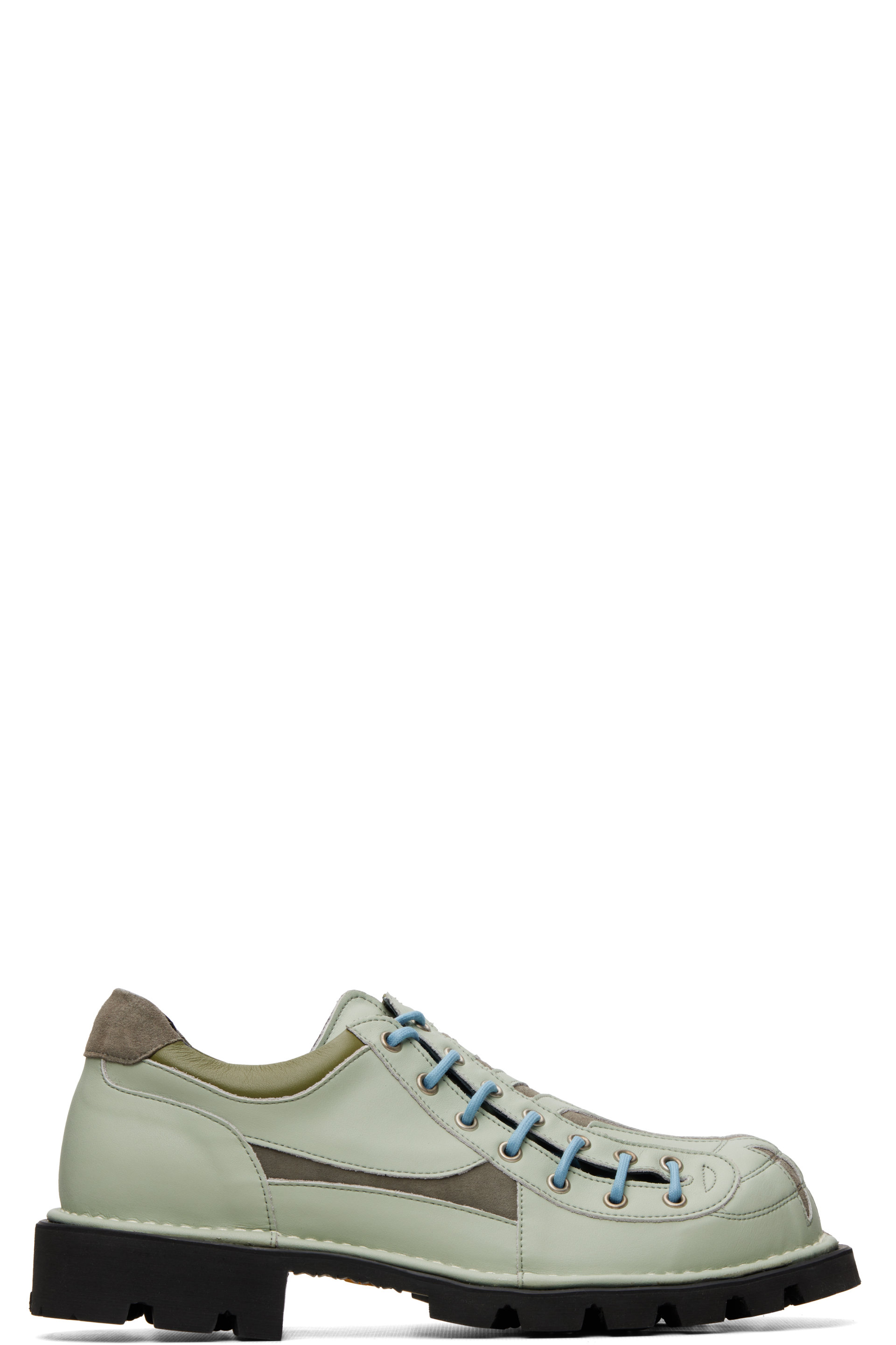 FFFPOSTALSERVICE - Green Banner Lace-Up Derbys