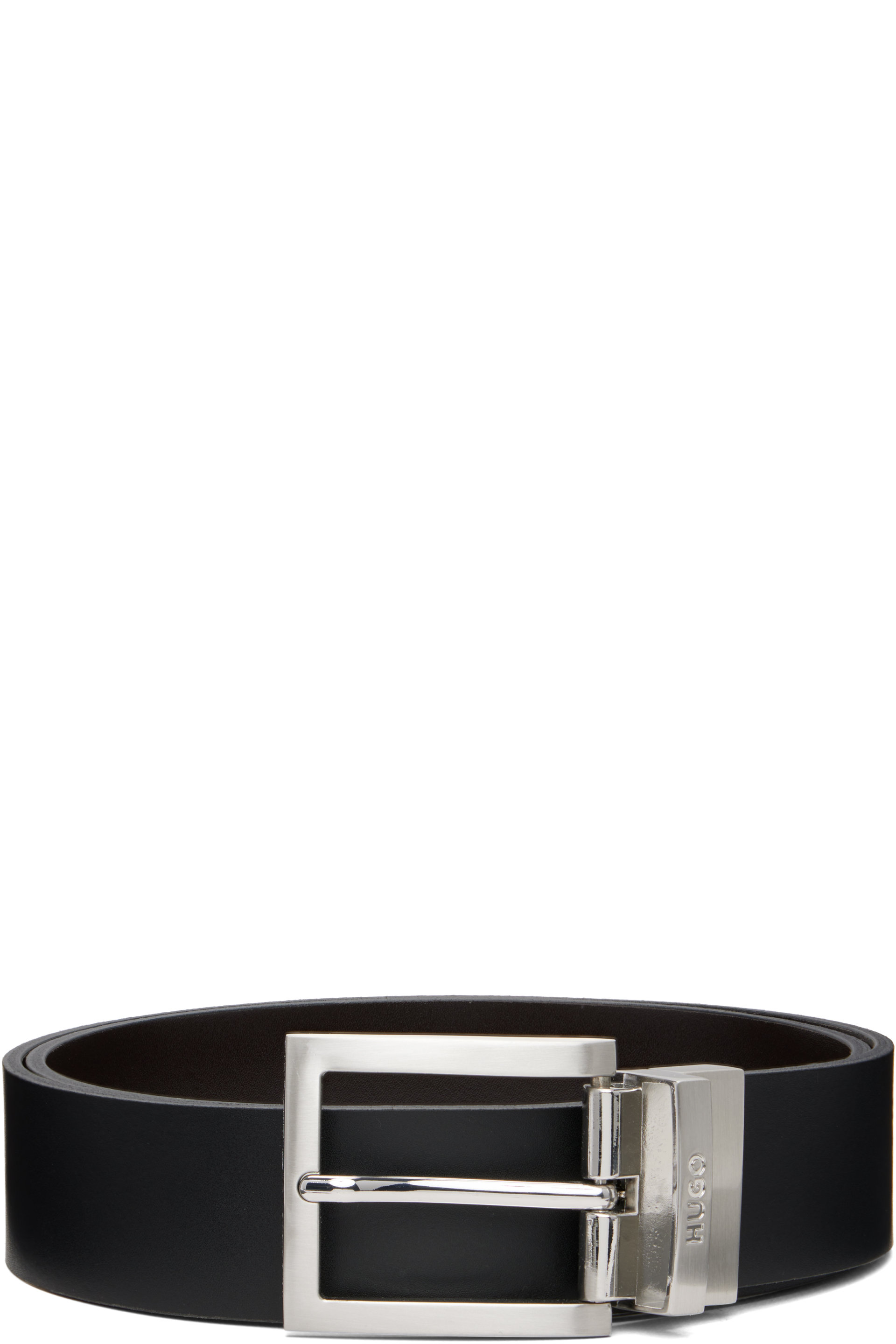 Hugo - Ceinture réversible noir et brun à boucle à ardillon