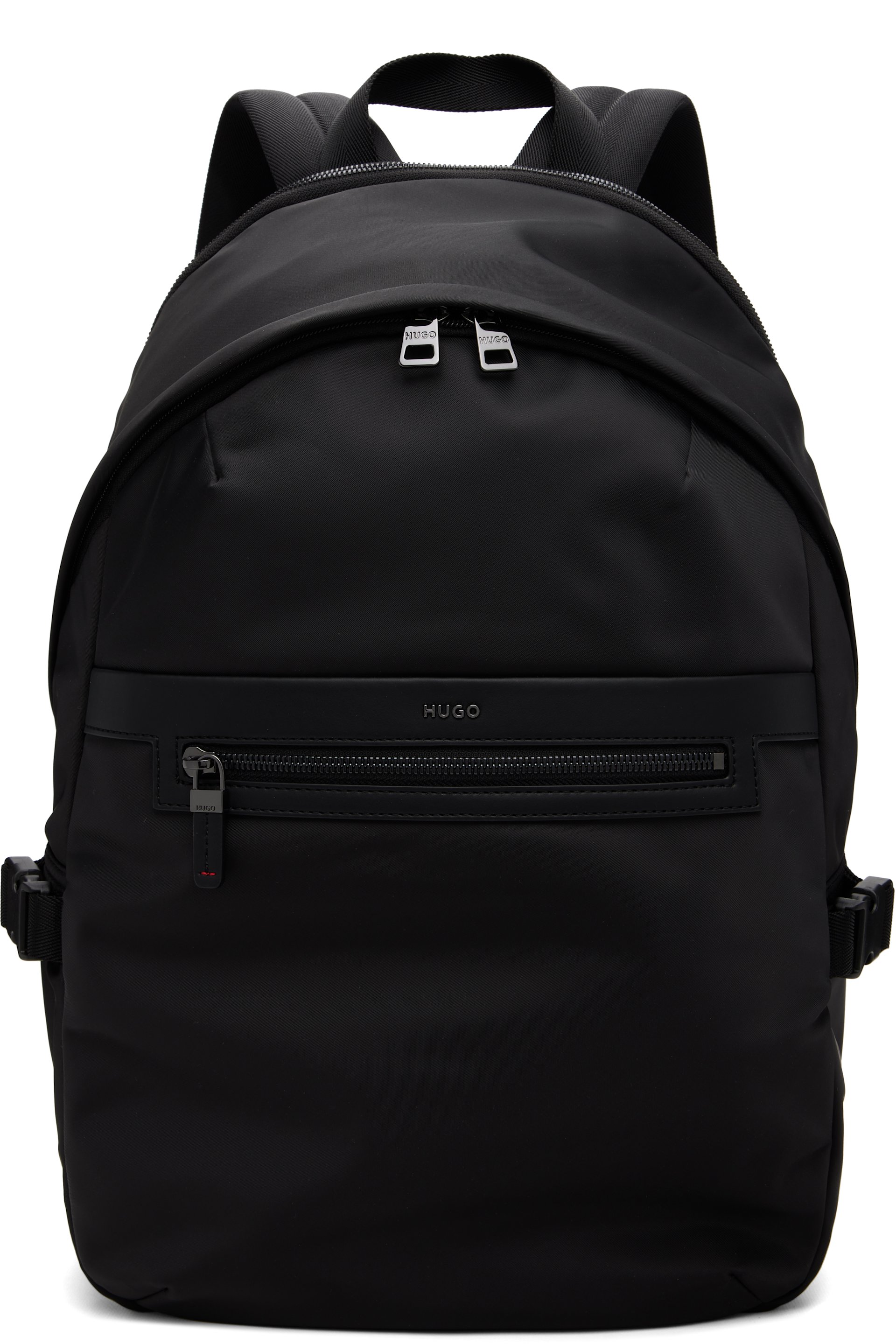 Hugo - Black Twill Logo Lettering Backpack