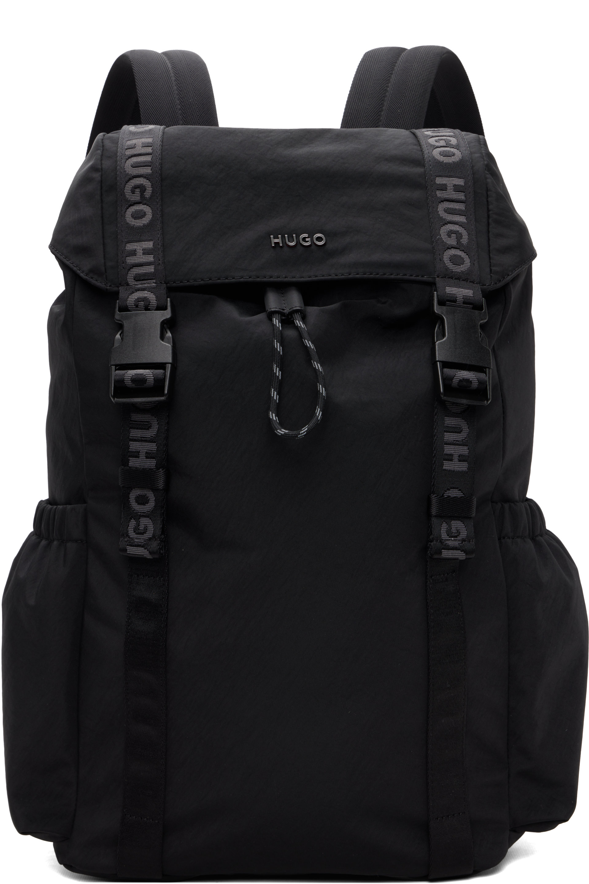 Hugo - Sac à dos noir à cordon coulissant