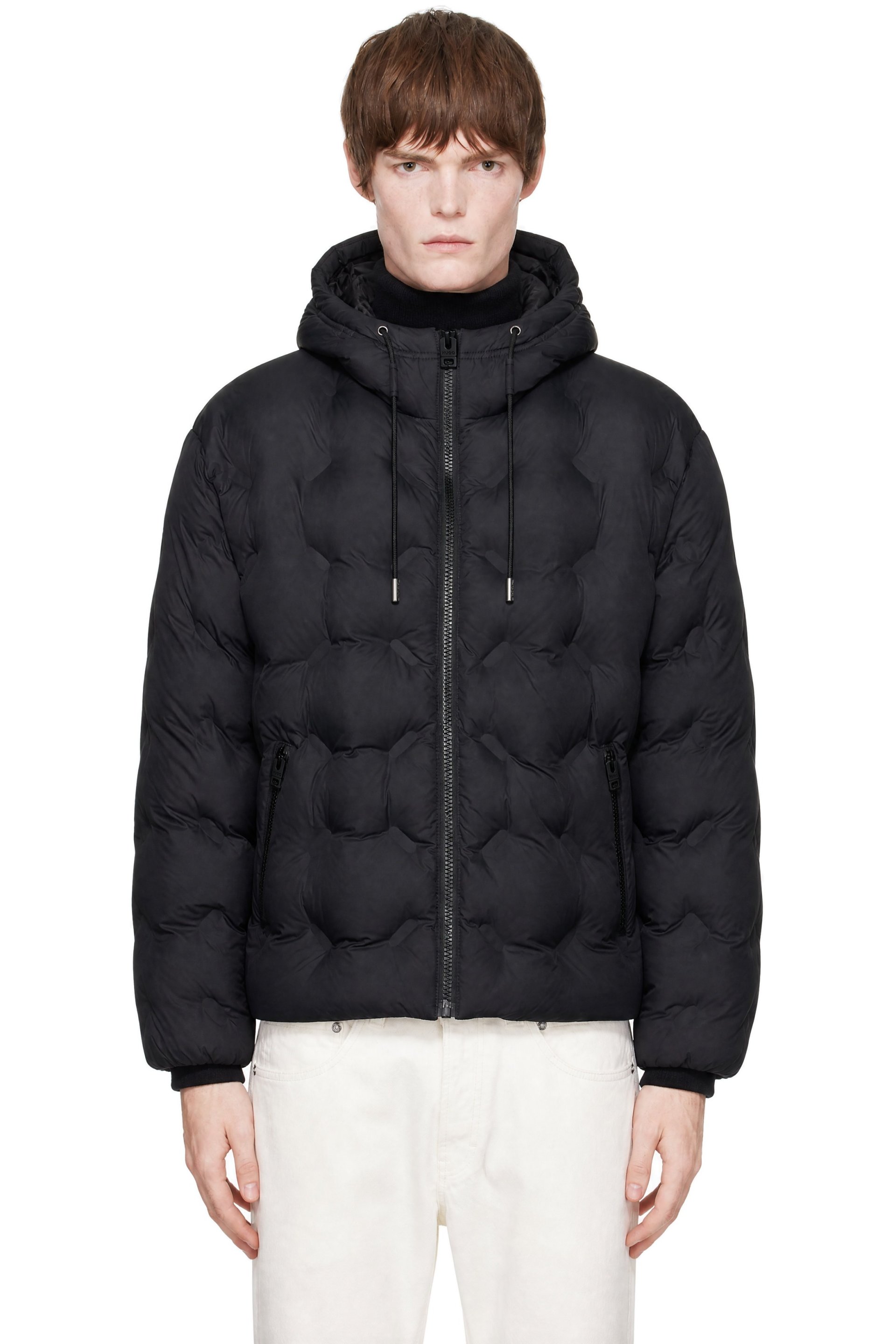 Hugo - Black Water-Repellent Quilted Jacket