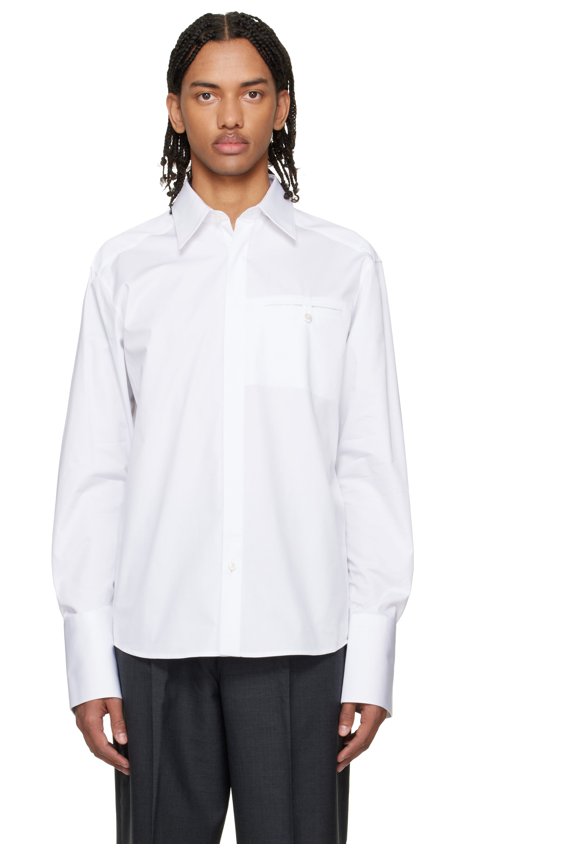 Hugo - White entire studios Edition Relaxed-Fit Cotton Shirt