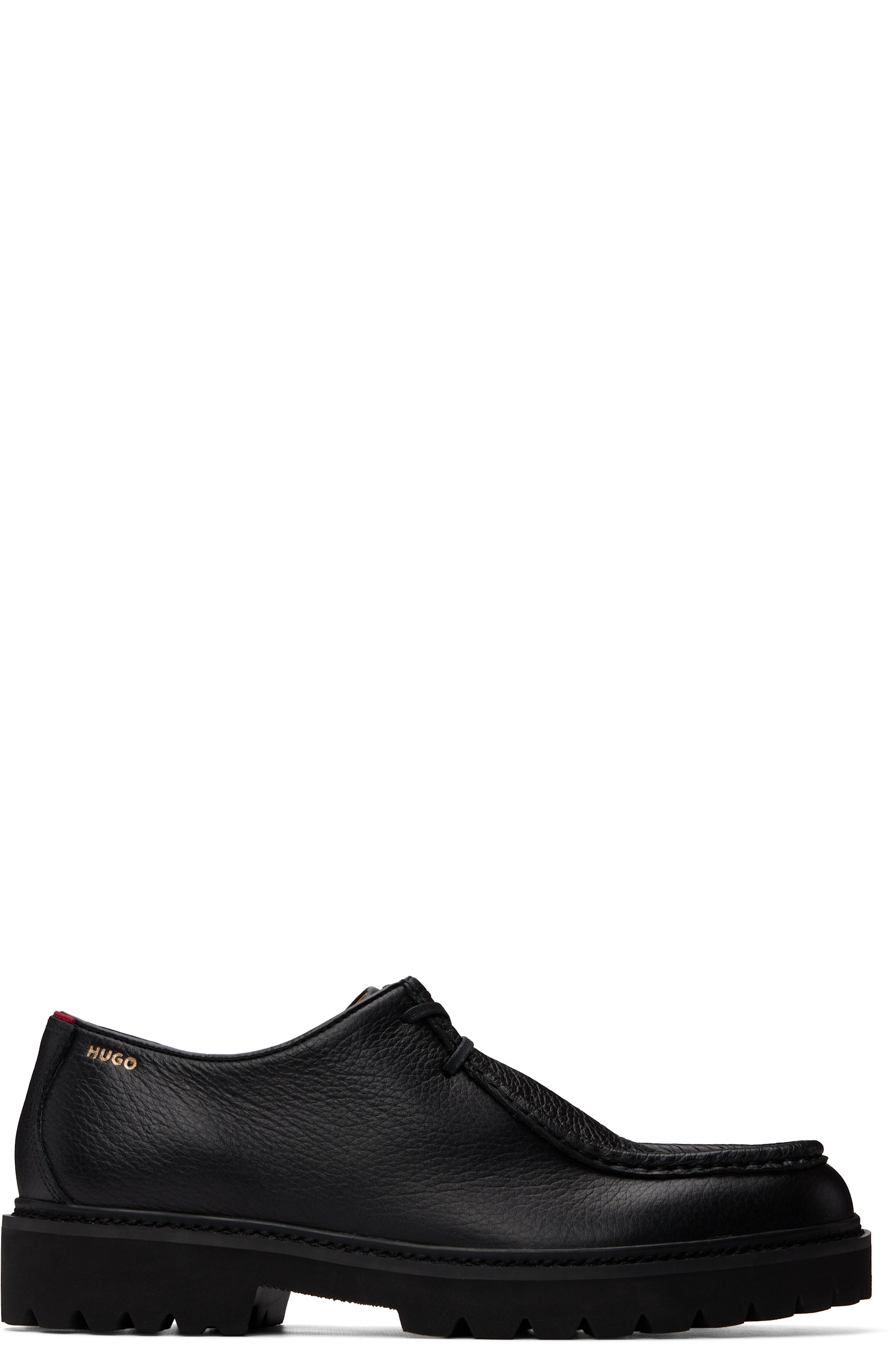 Hugo - Black Tumbled Leather Derbys