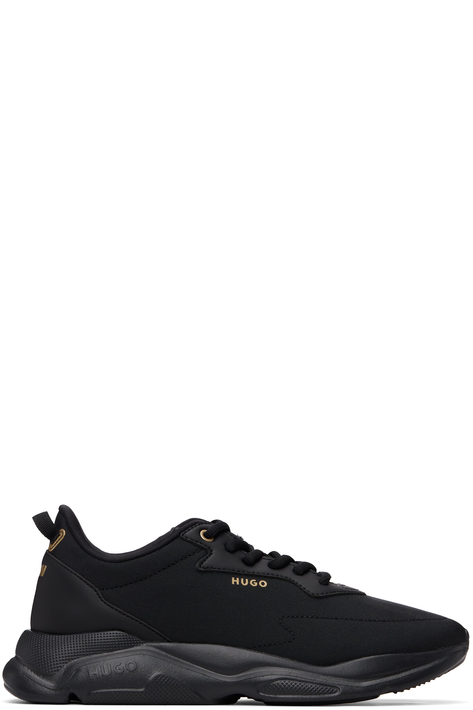 Hugo - Black Logo Stamp Sneakers