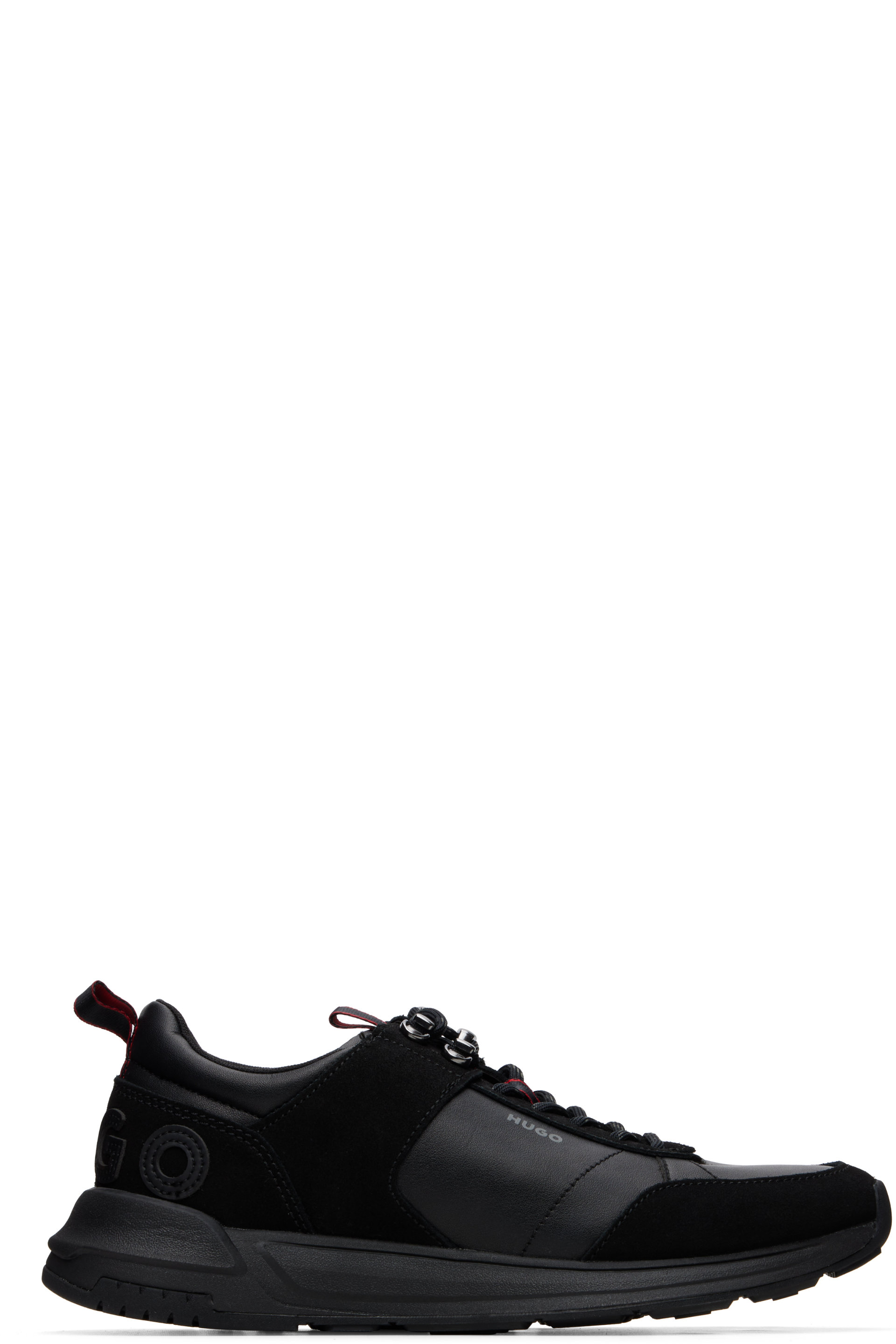 Hugo - Black Logo Suede Sneakers
