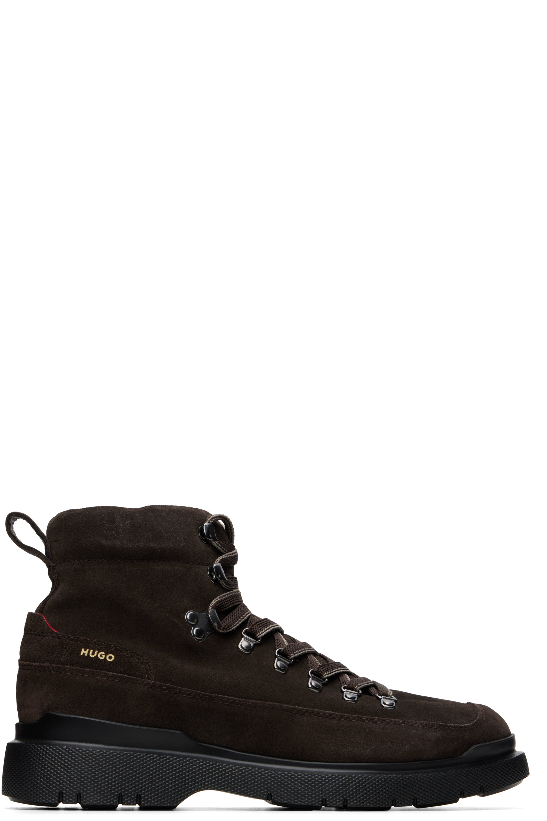 Hugo - Brown Suede Lace-Up Boots