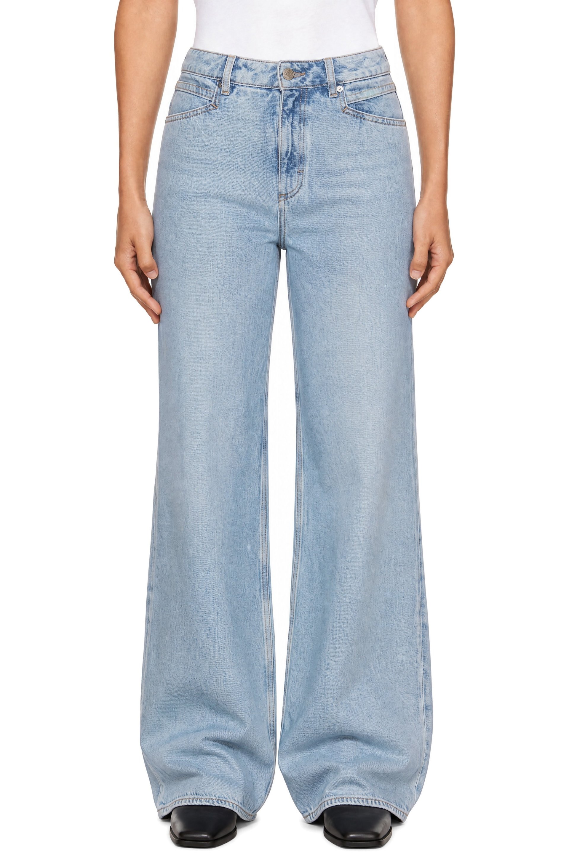 BOSS - Blue Wide Mid-Rise Jeans