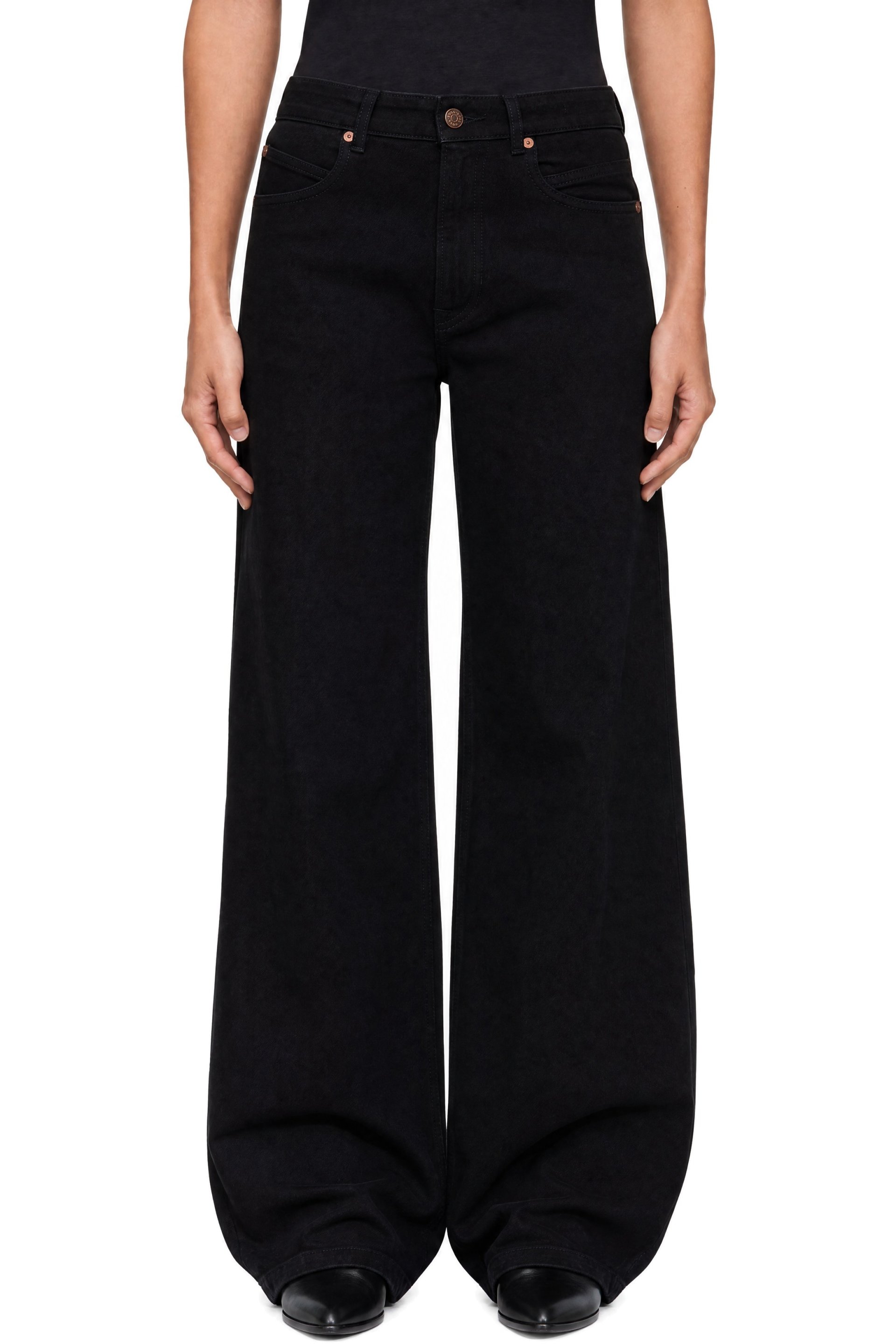 BOSS - Black Wide High-Rise Jeans