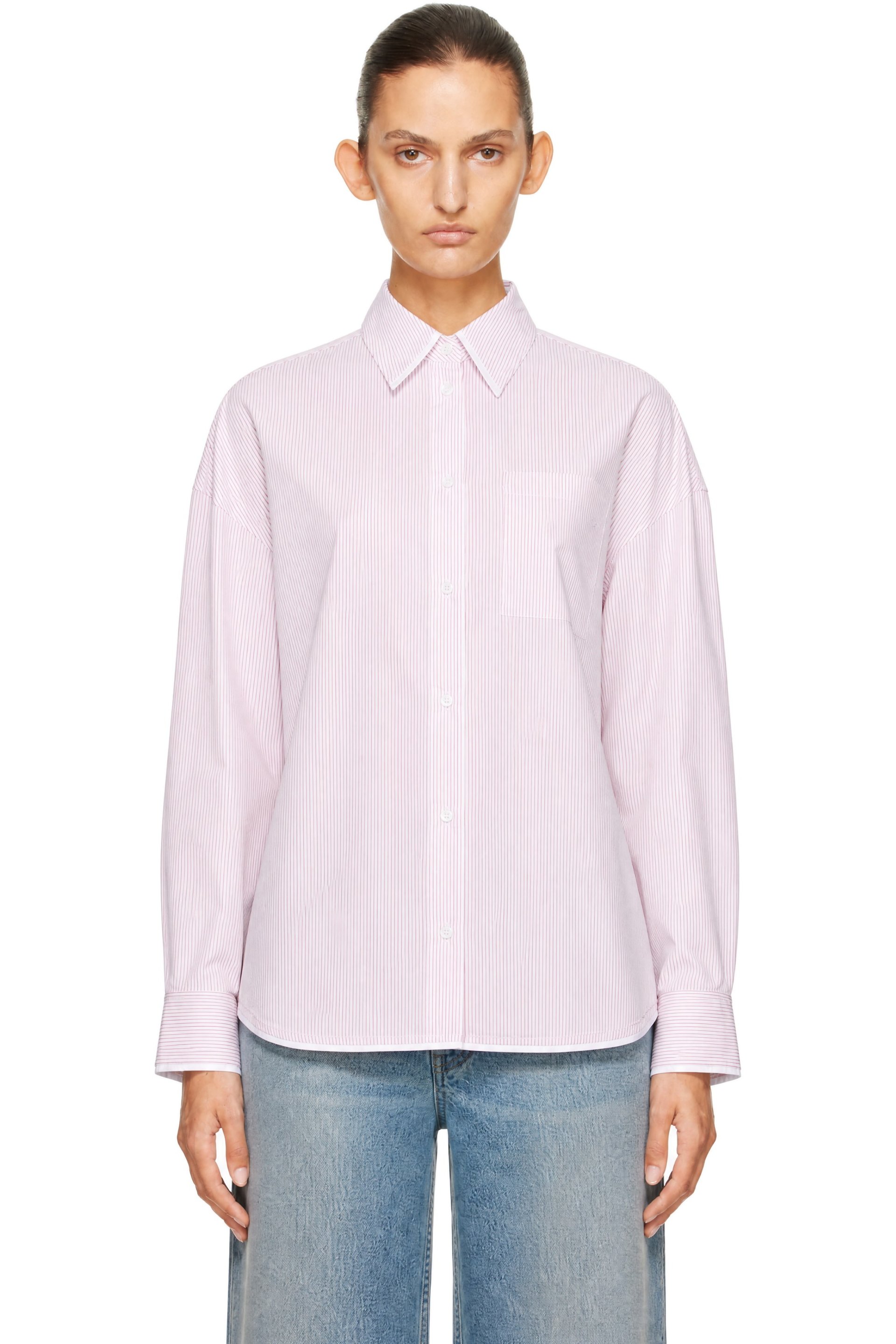 BOSS - White Striped Cotton Shirt