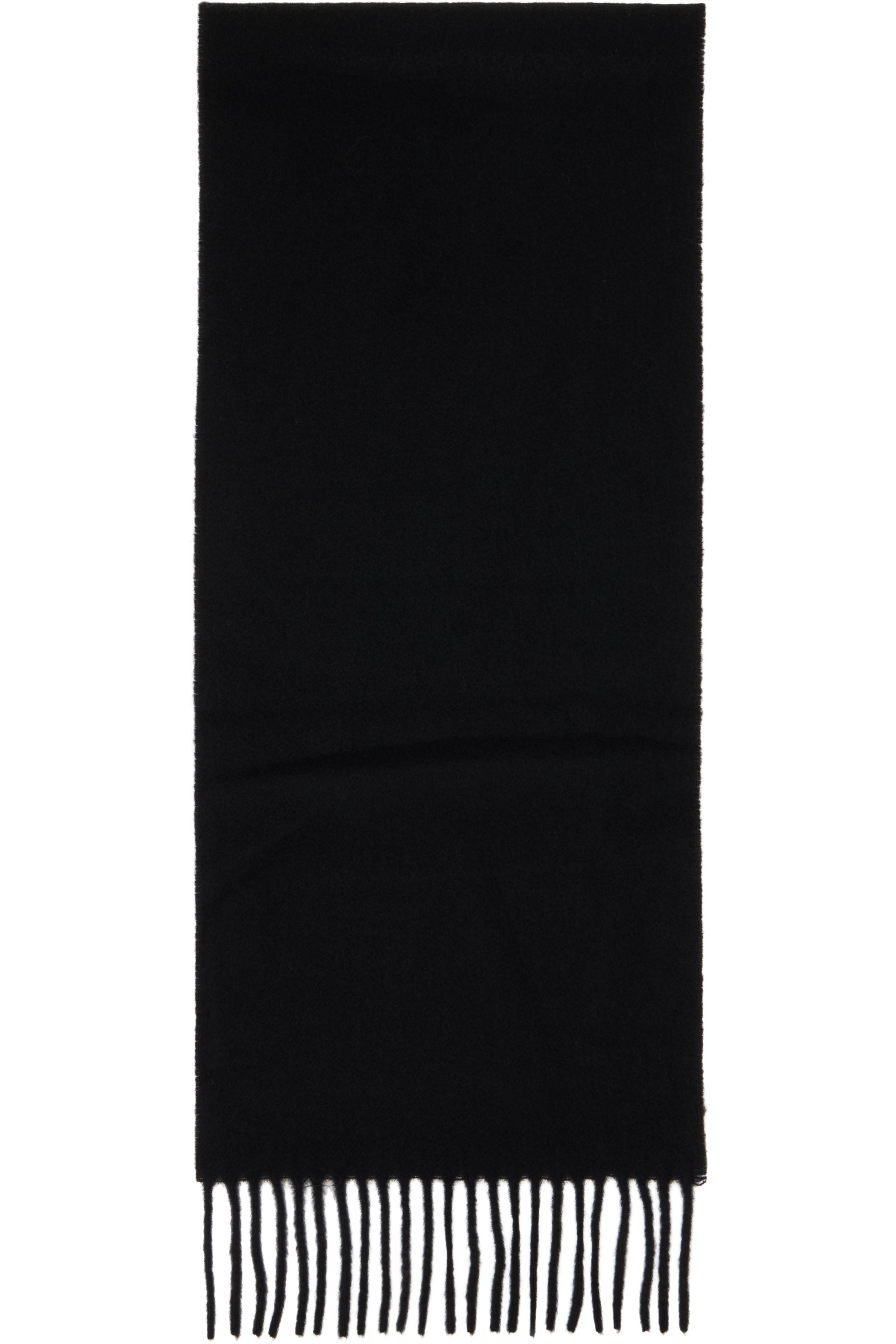 BOSS - Black Cashmere Metal Logo Plaque Scarf