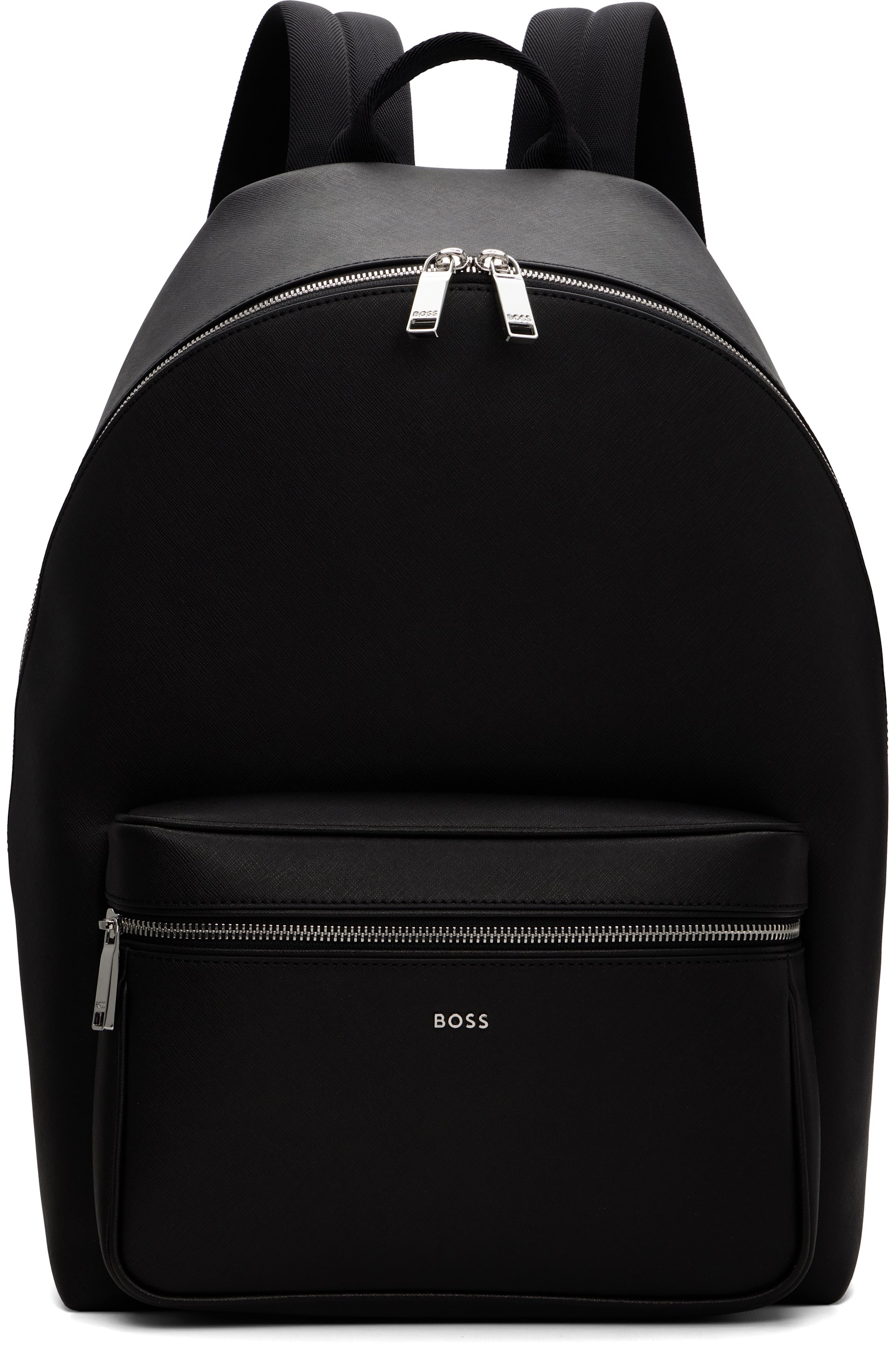 BOSS - Black Structured Logo Lettering Backpack