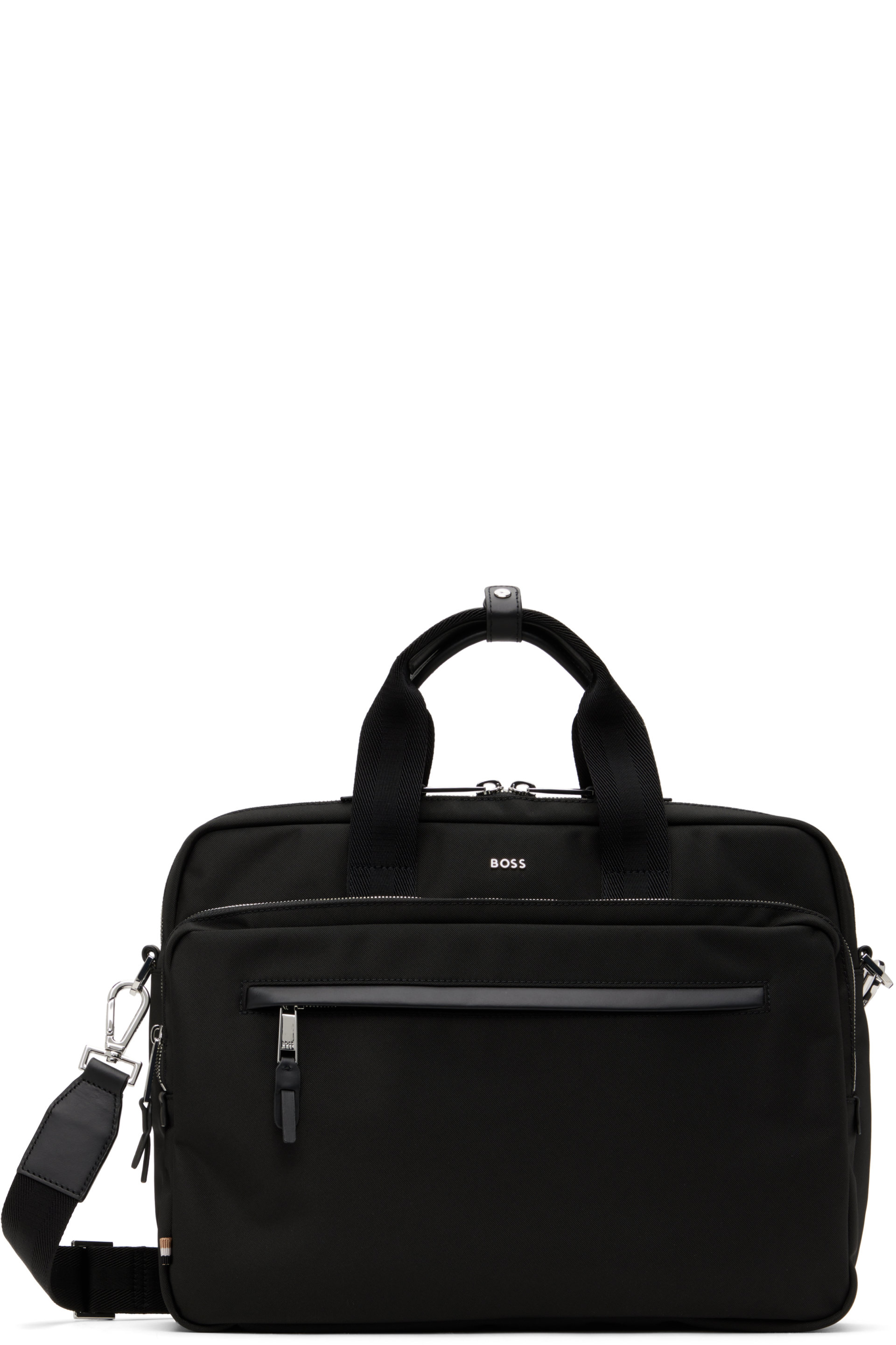 BOSS - Black Removable Shoulder Strap Document Briefcase