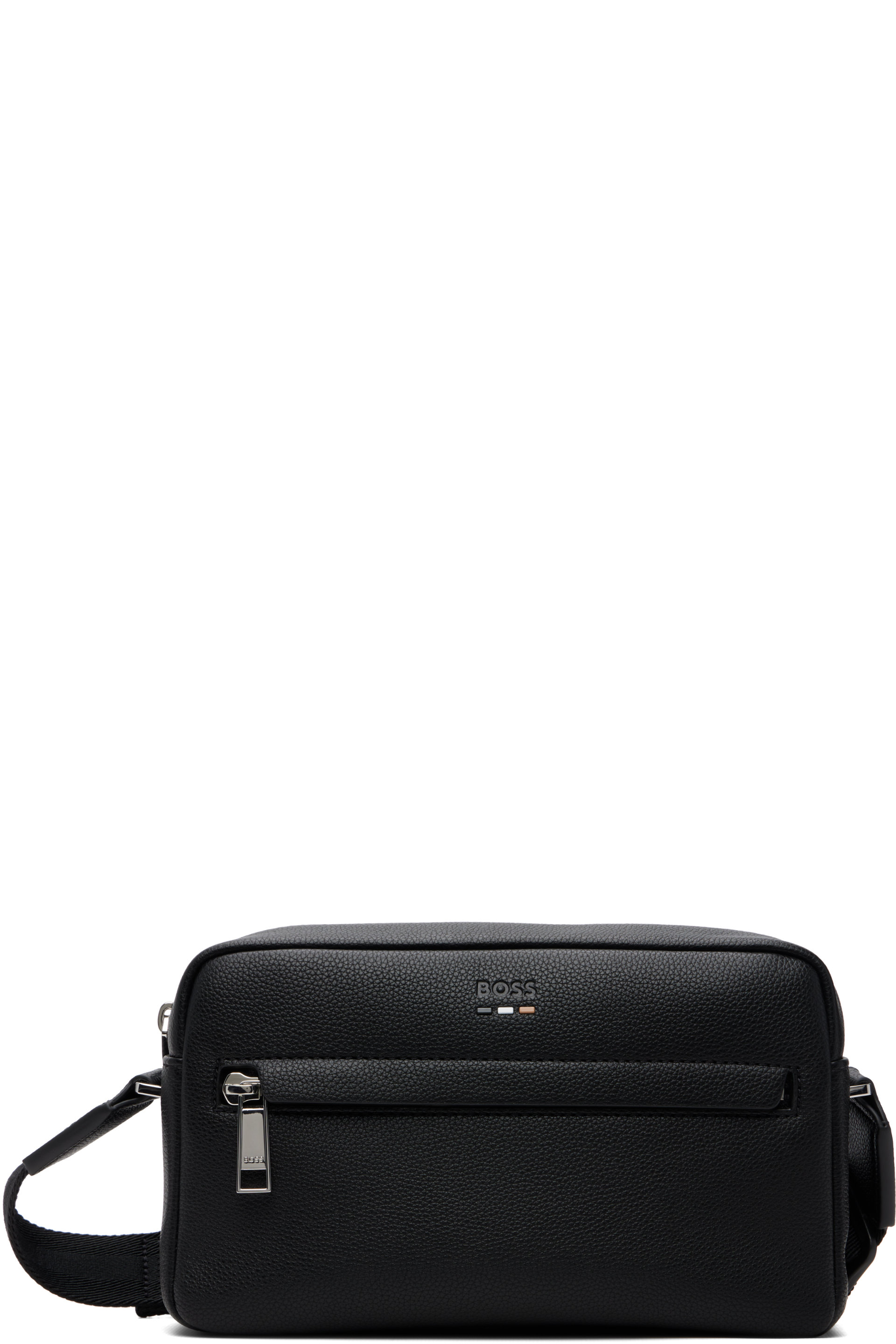 BOSS - Black Zip Pocket Messenger Bag