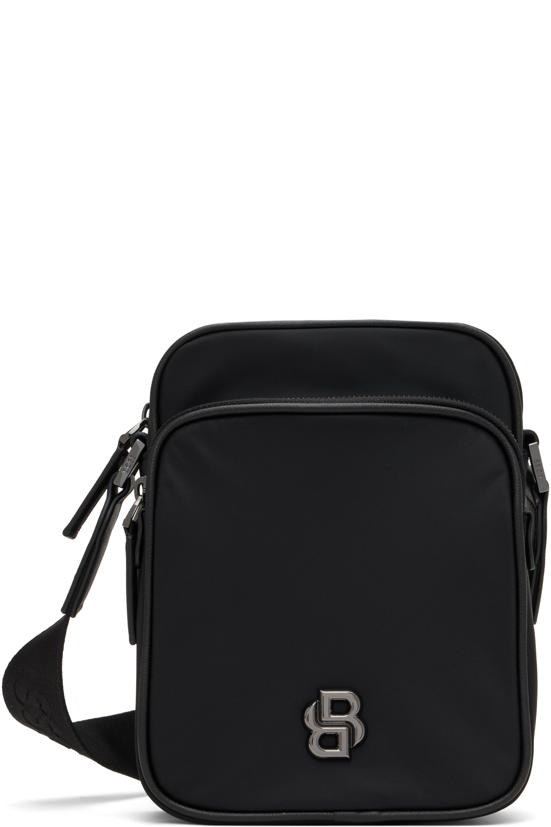BOSS - Black Double 'B' Monogram Hardware Reporter Bag