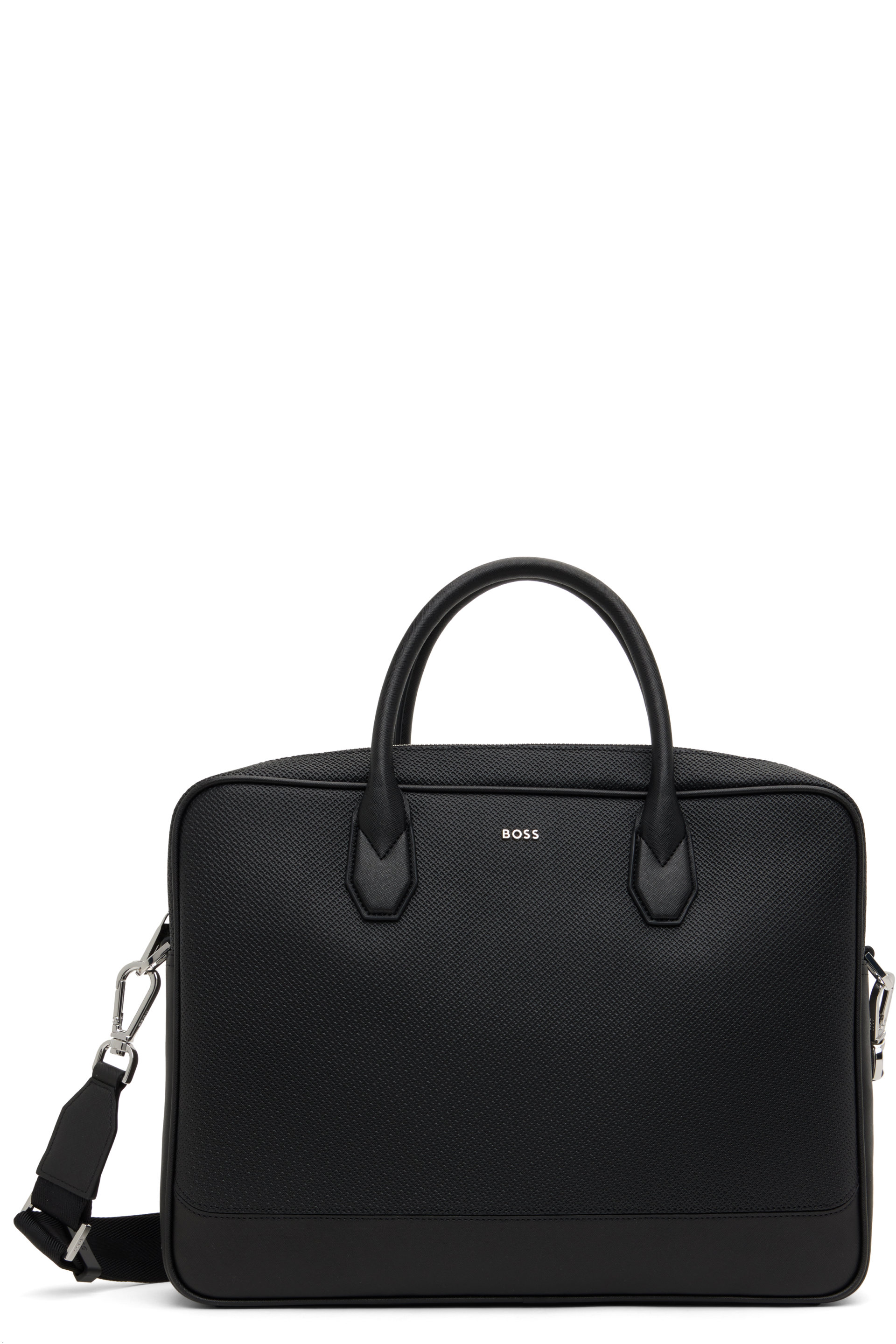 Boss - Porte-document noir à monogramme
