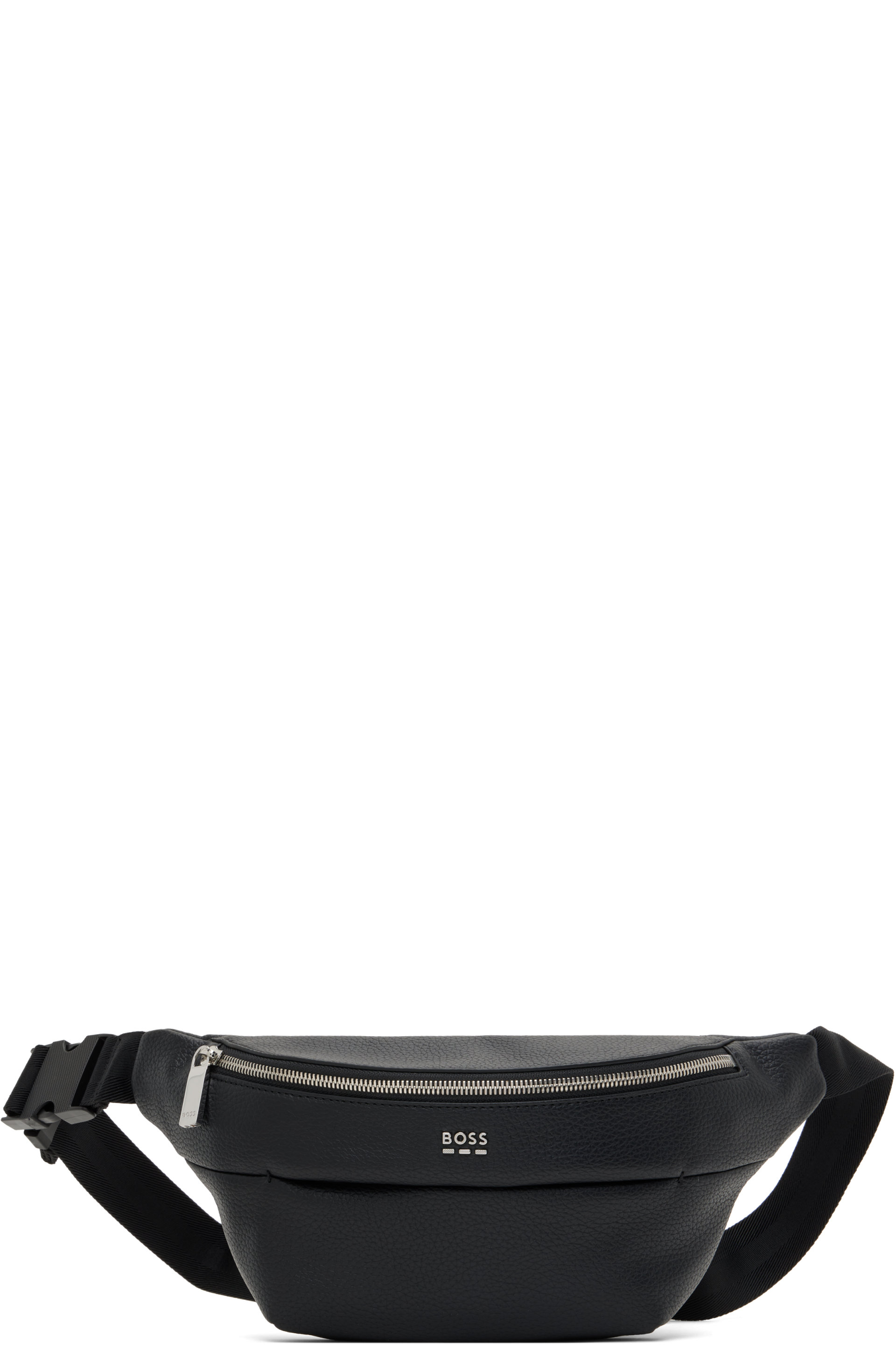 BOSS - Black Grained-Effect Belt Bag