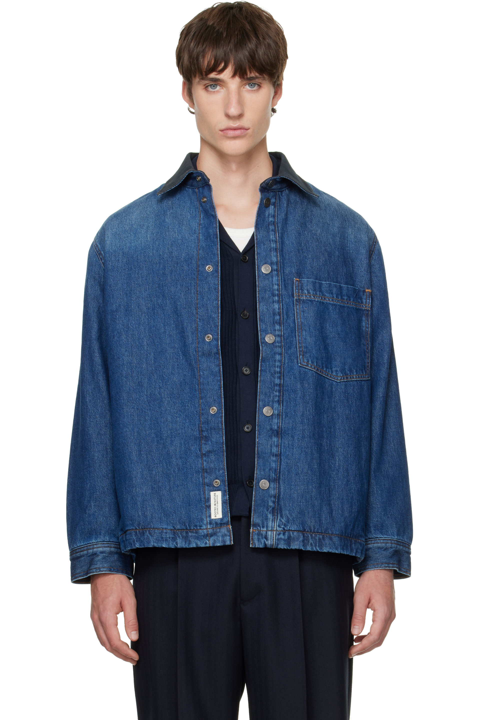 BOSS - Blue Suede Collar Denim Jacket