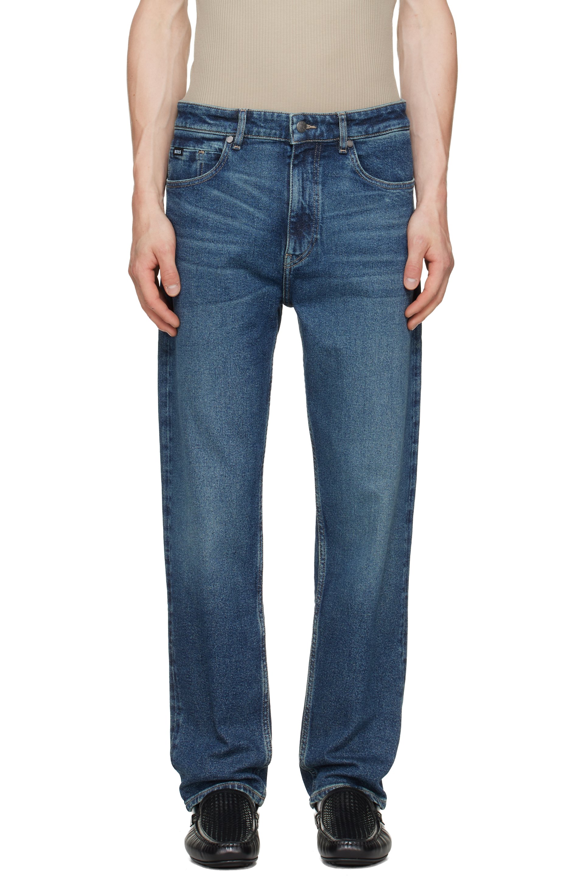 BOSS - Blue Faded Stretch Jeans