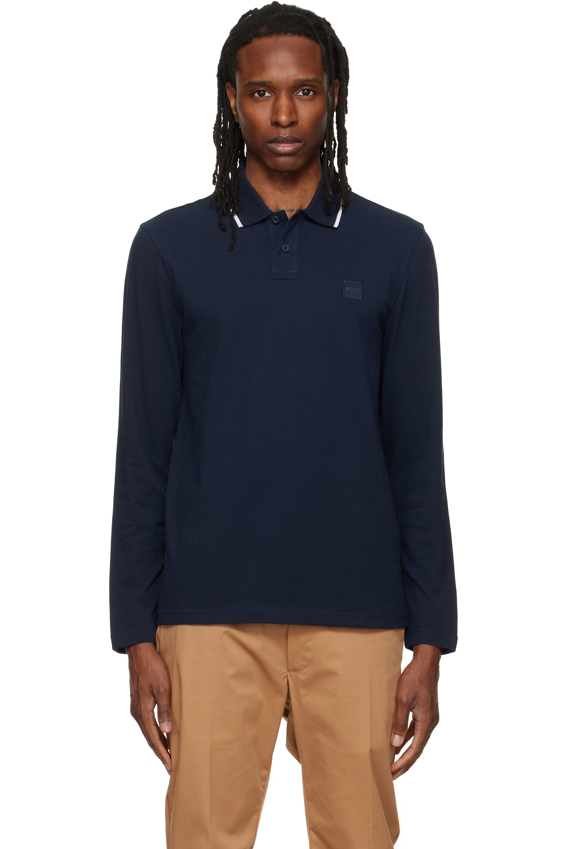 BOSS - Navy Logo Patch Polo