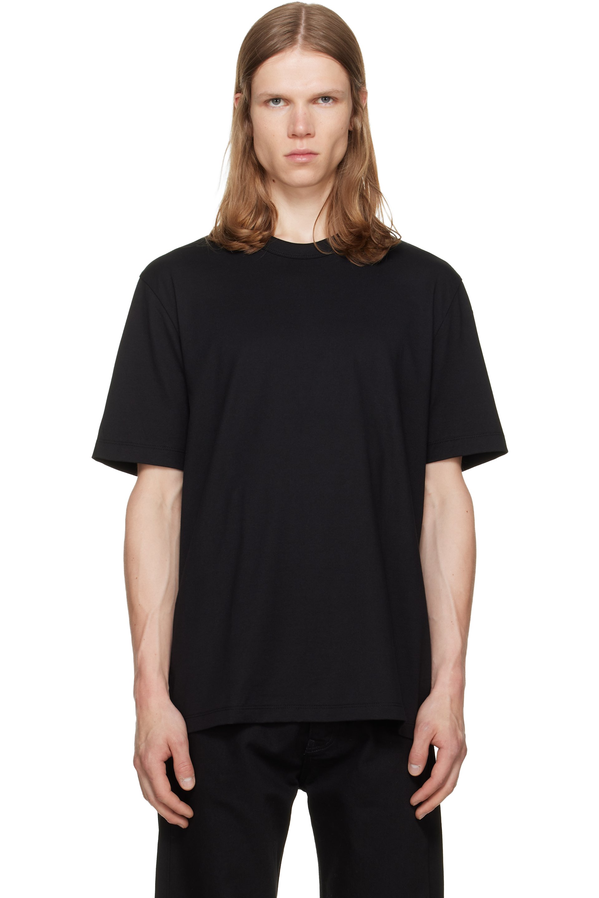 BOSS - Three-Pack Black Crew-Neck Cotton T-shirts