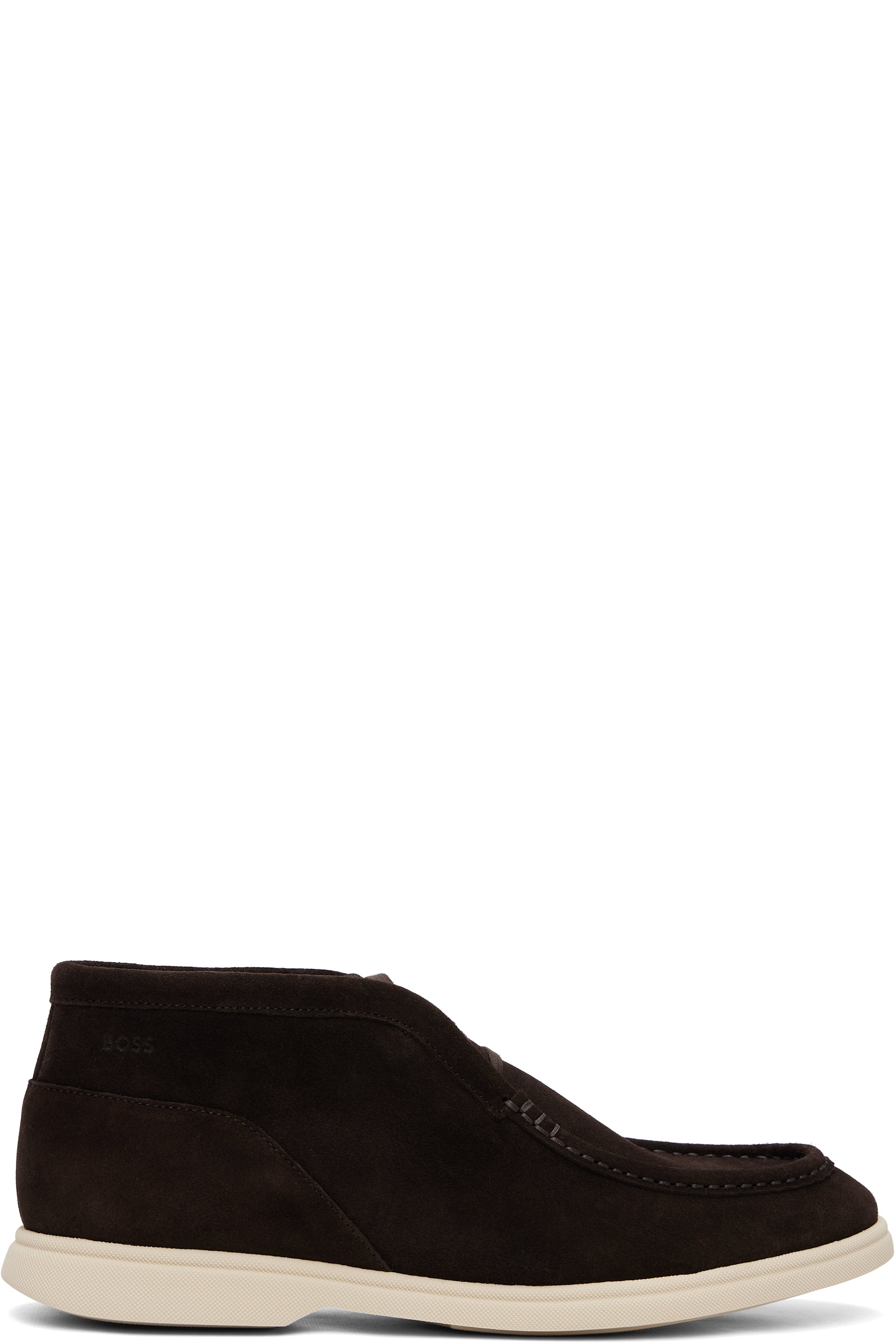 BOSS - Brown Suede Stitching Details Desert Boots