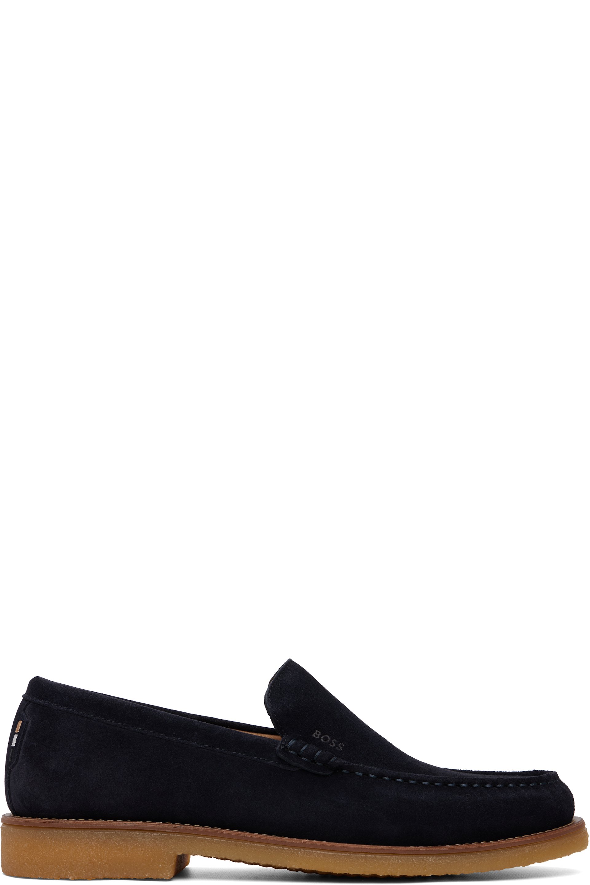 BOSS - Navy Suede Loafers