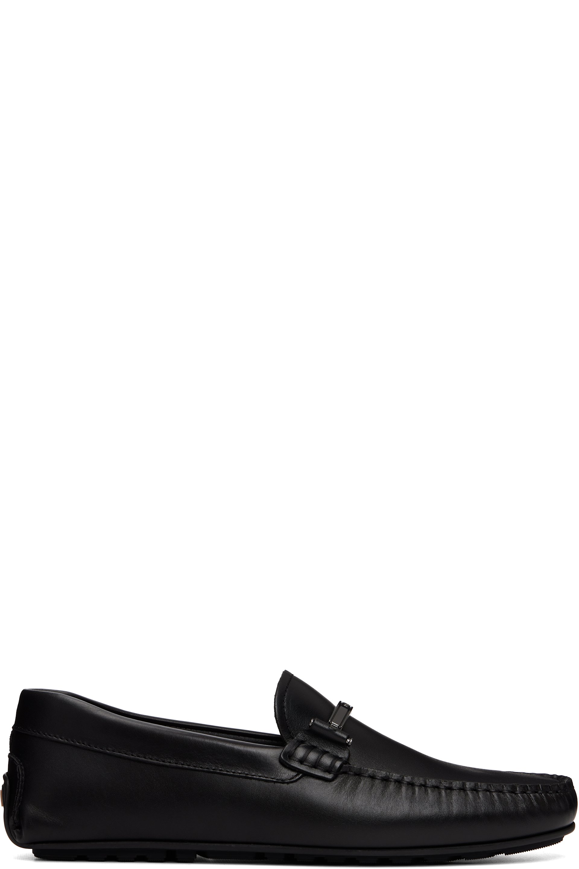 BOSS - Black Nappa-Leather Driver Loafers