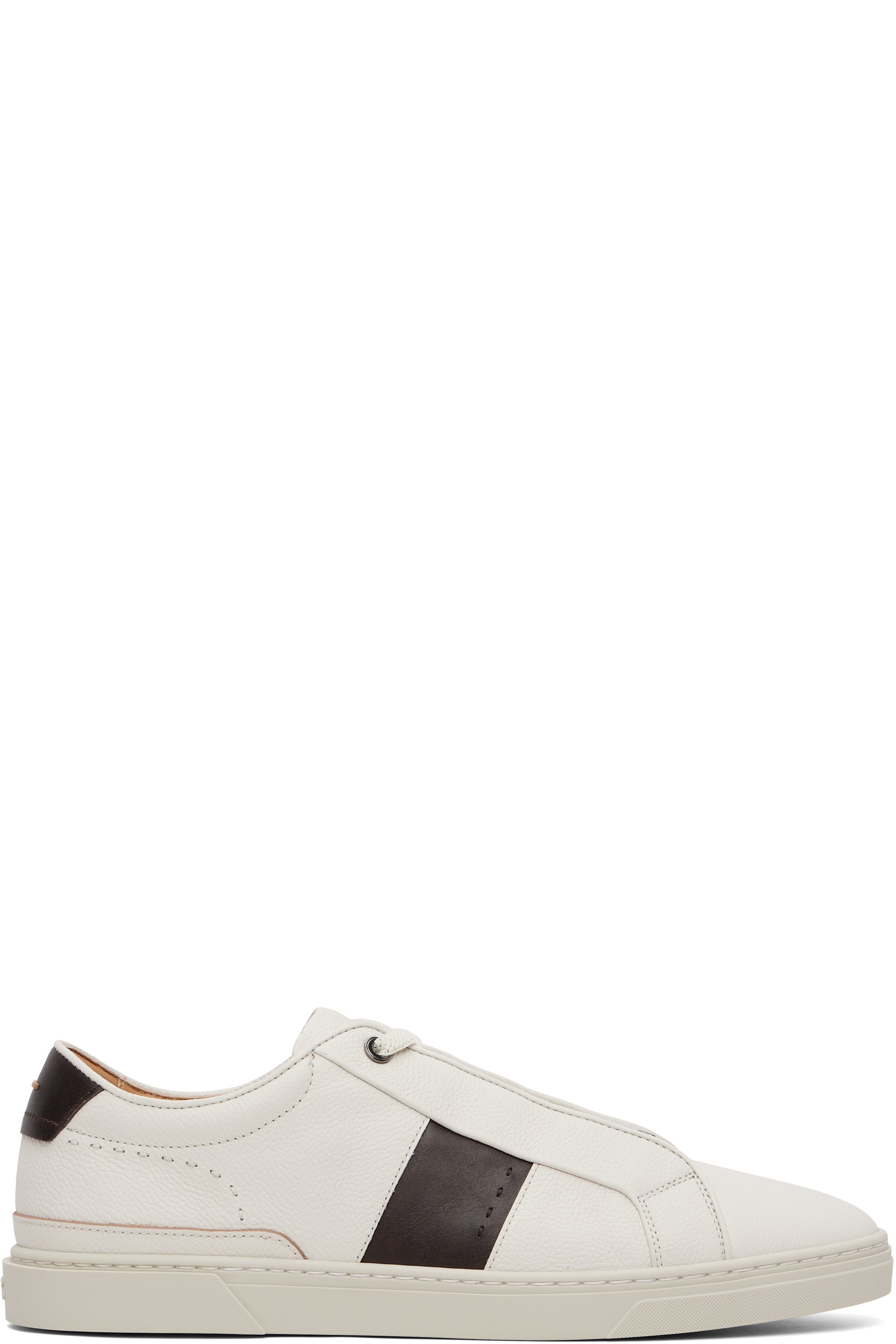 BOSS - White Gary Leather Sneakers