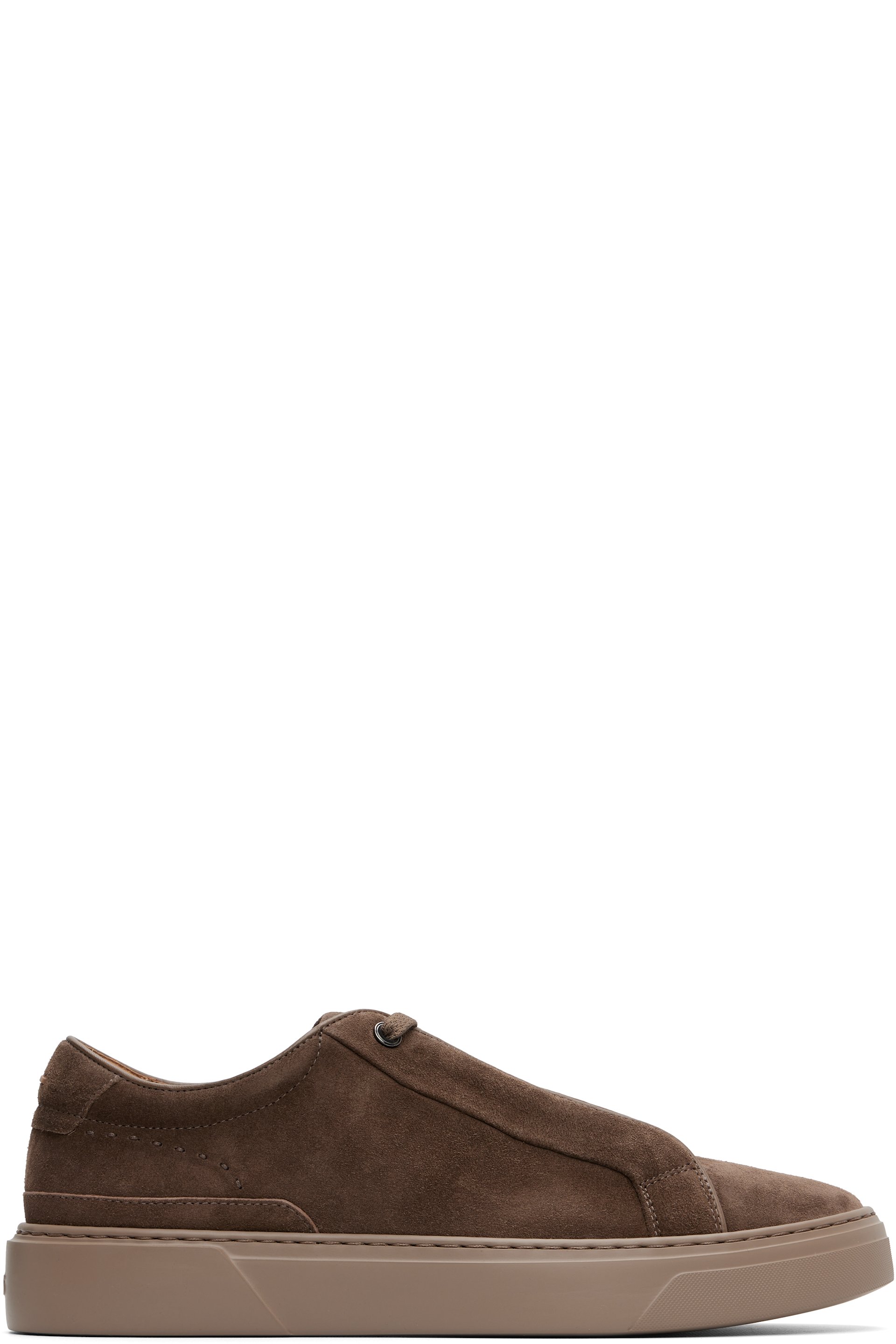 BOSS - Taupe Gary Suede Sneakers