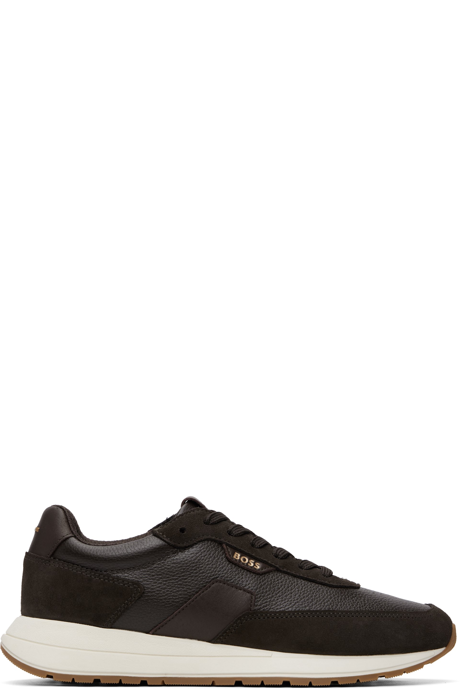 BOSS - Brown Leather Sneakers